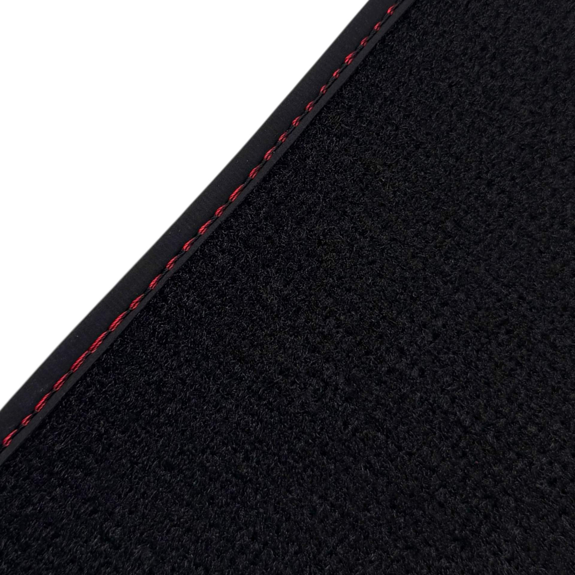 Black Floor Mats for Lamborghini Urus with Bordeaux Alcantara Leather