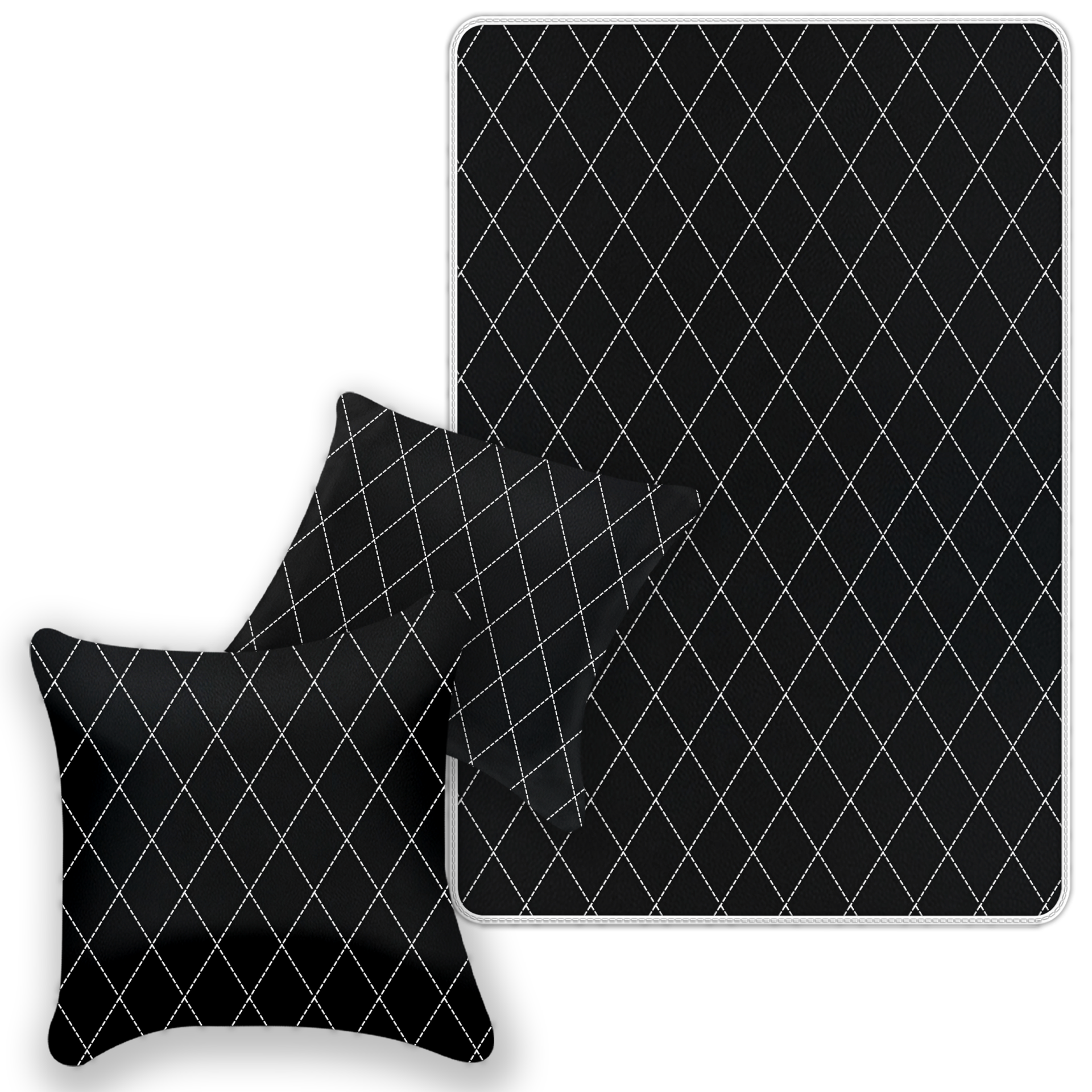 Premium Black Leather Floor Mats for Ferrari 488 Spider (2016-2022)