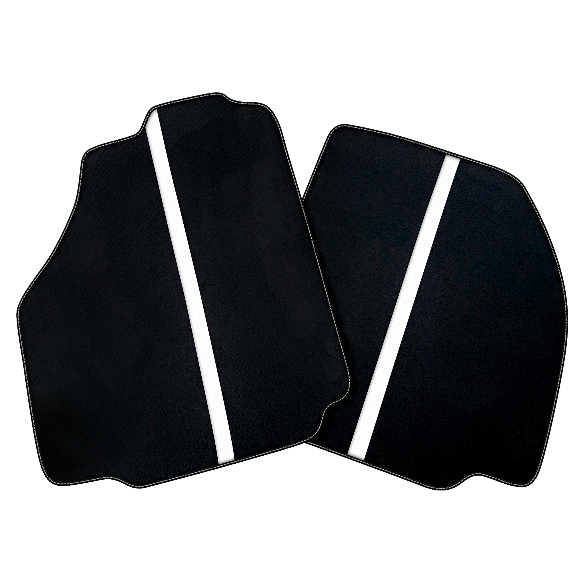 Black Car Floor Mats with Leather Line for Ferrari 458 GT2 (2012-2015)