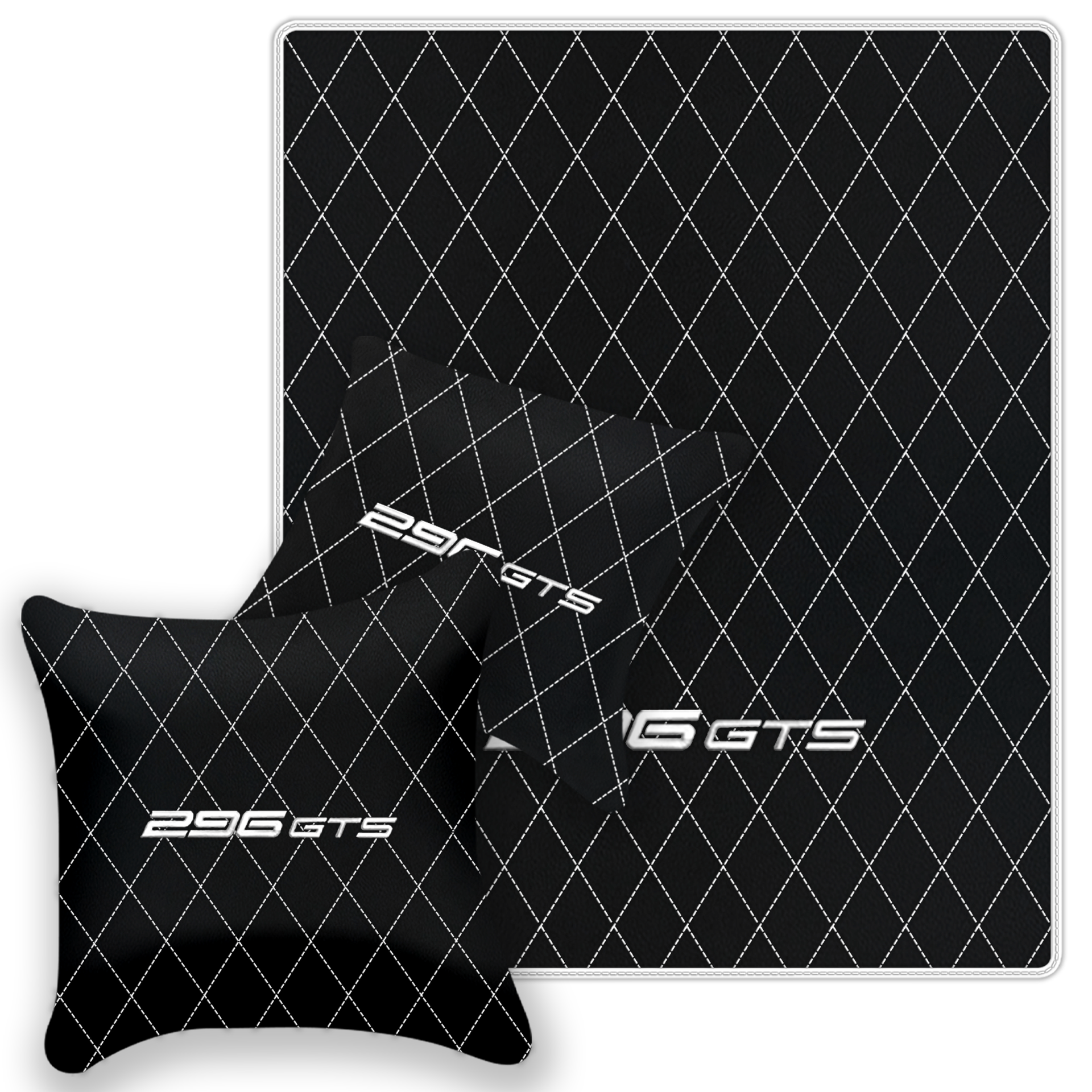 Ferrari 296 GTB Black Leather Floor Mats | Stylish & Durable