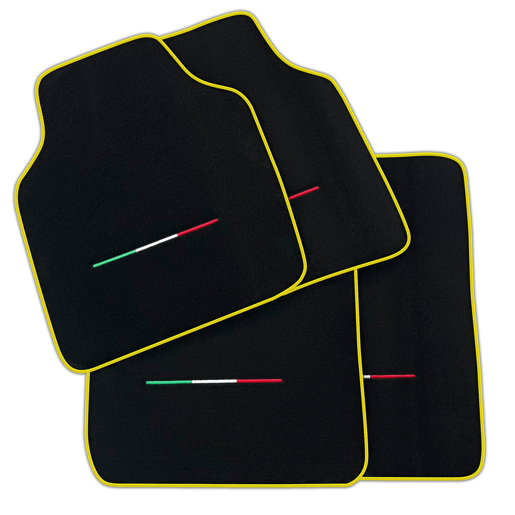 Black Floor Mats for Ferrari Purosangue (2023-2024) IT Flag | Various Trim Colors