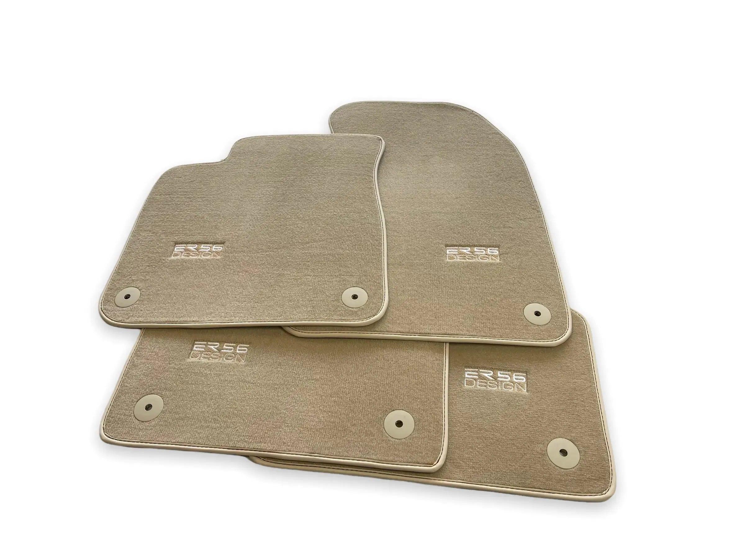 Beige Floor Mats for Audi A6 - C6 Sedan Facelift (2008-2011) | ER56 Design - AutoWin