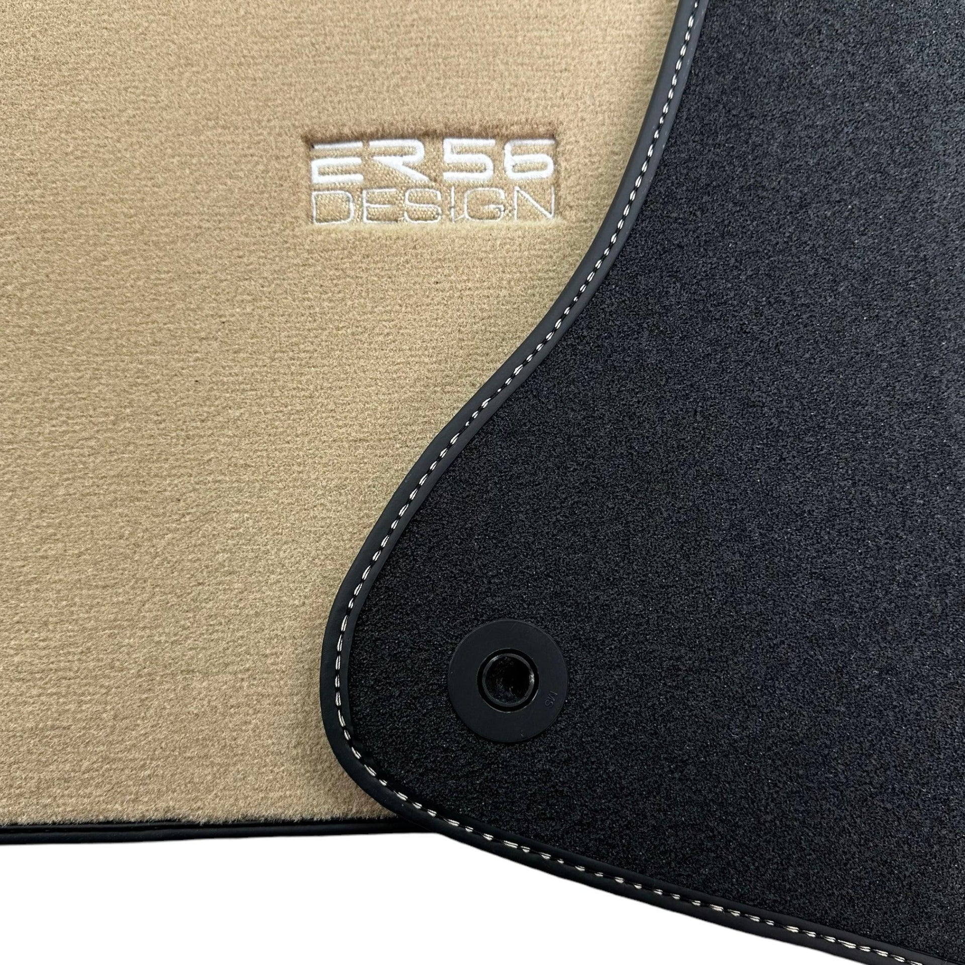 Beige Floor Mats For Mercedes-Benz C-Class W204 (2007-2014) - AutoWin