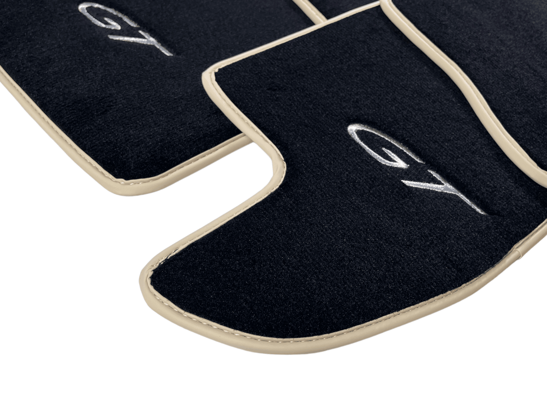 Black Floor Mats For Bentley Continental GT (2011–2018) With Beige Trim - AutoWin
