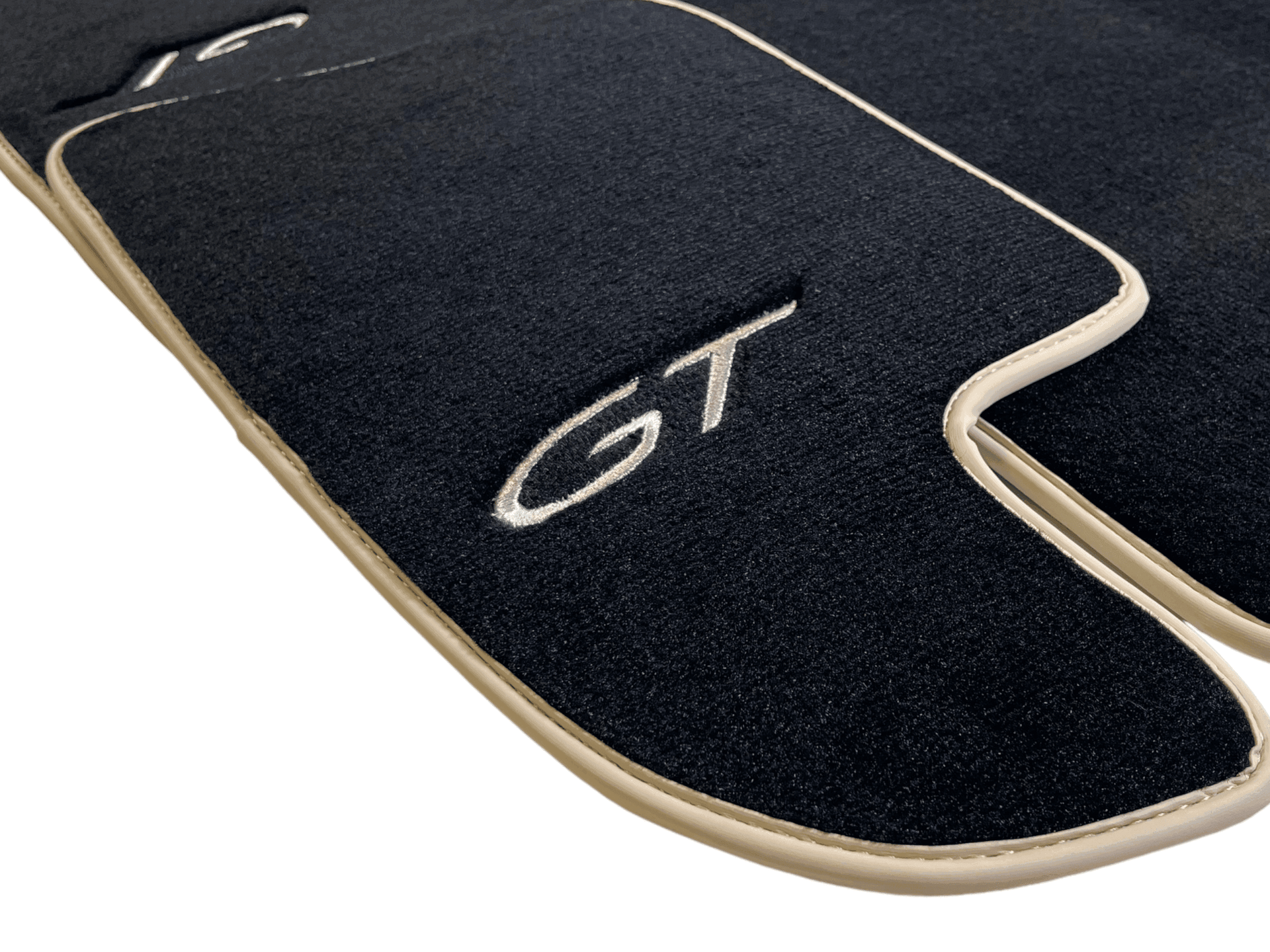 Black Floor Mats For Bentley Continental GT (2011–2018) With Beige Trim - AutoWin