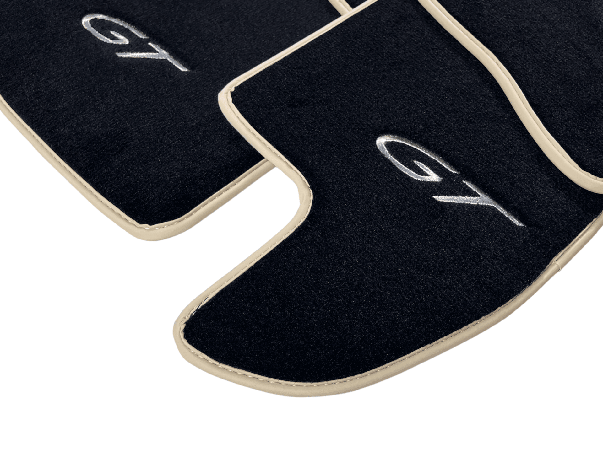 Black Floor Mats For Bentley Continental GTC (2006–2011) With Beige Trim - AutoWin