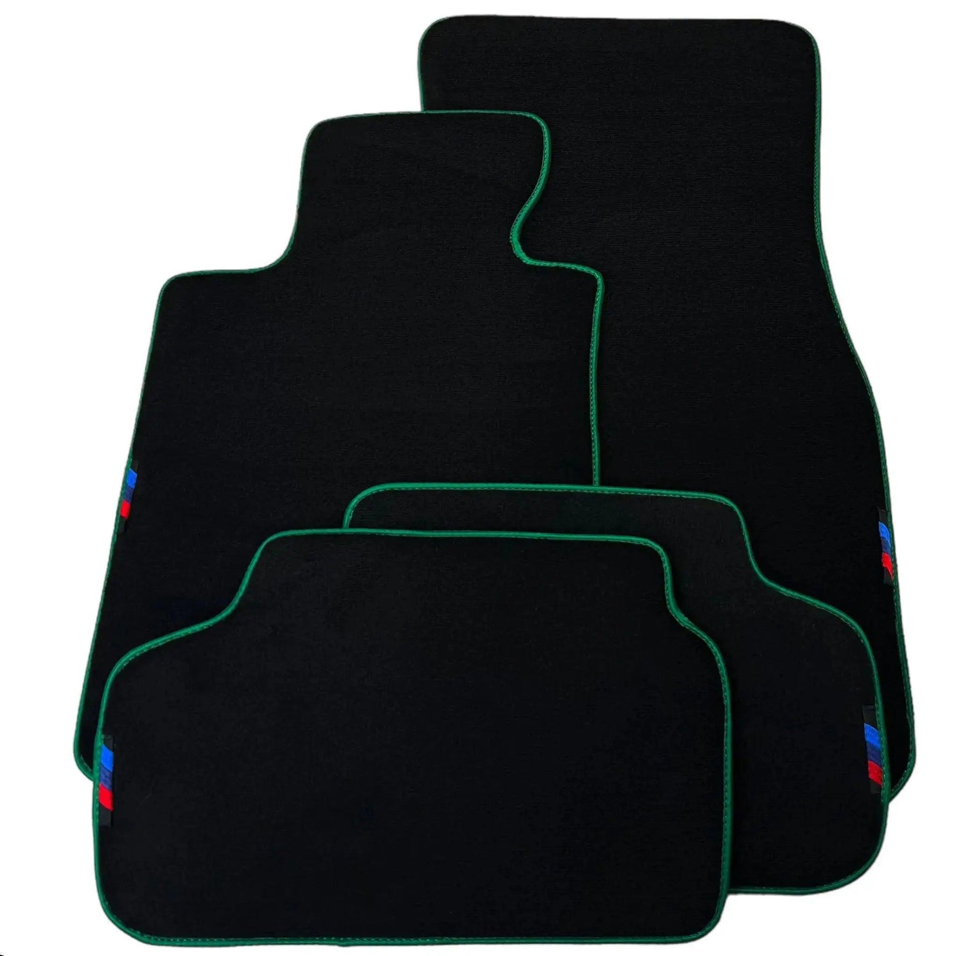 Black Floor Mats For BMW 1 Series F20 | Green Trim - AutoWin