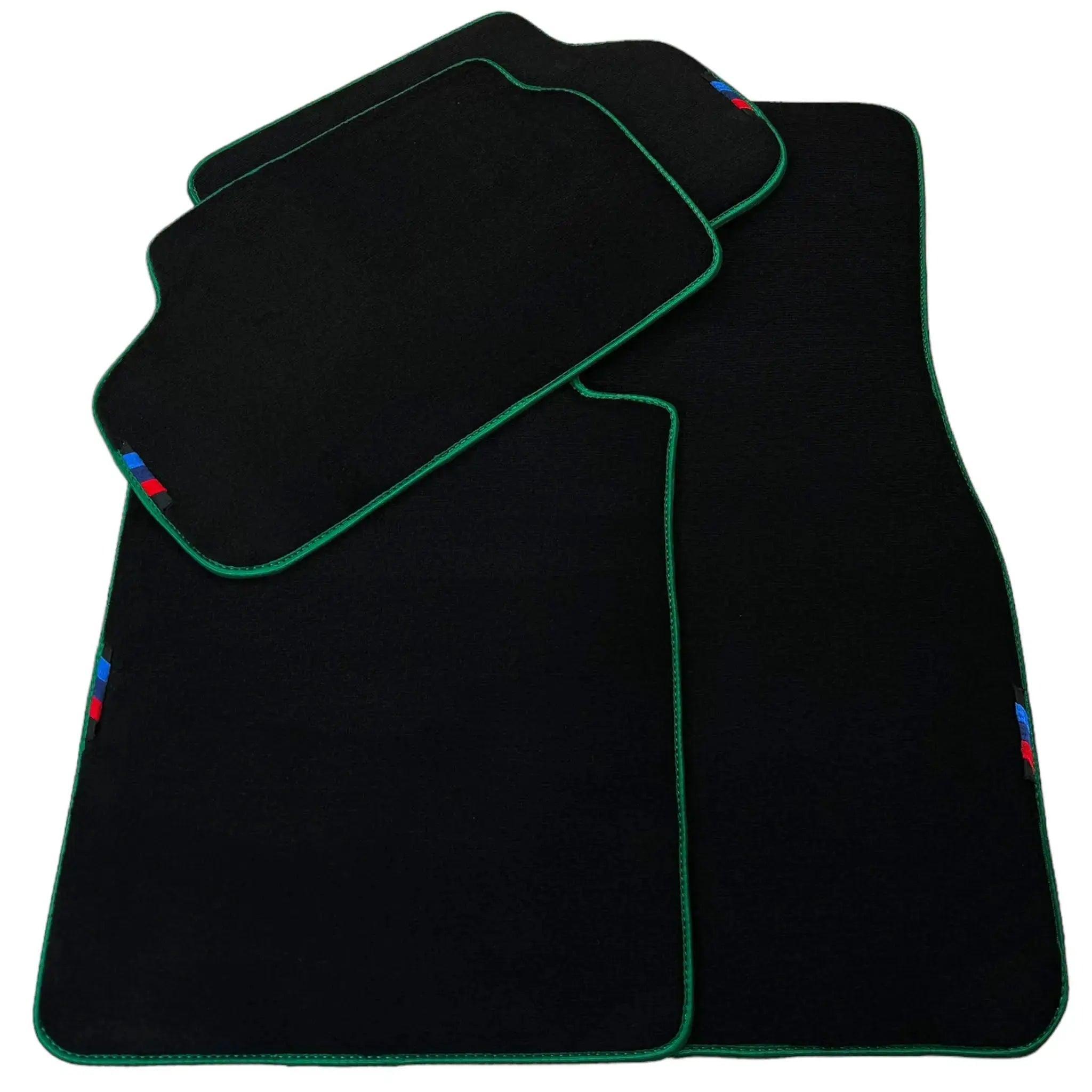 Black Floor Mats For BMW 4 Series F33 | Green Trim - AutoWin