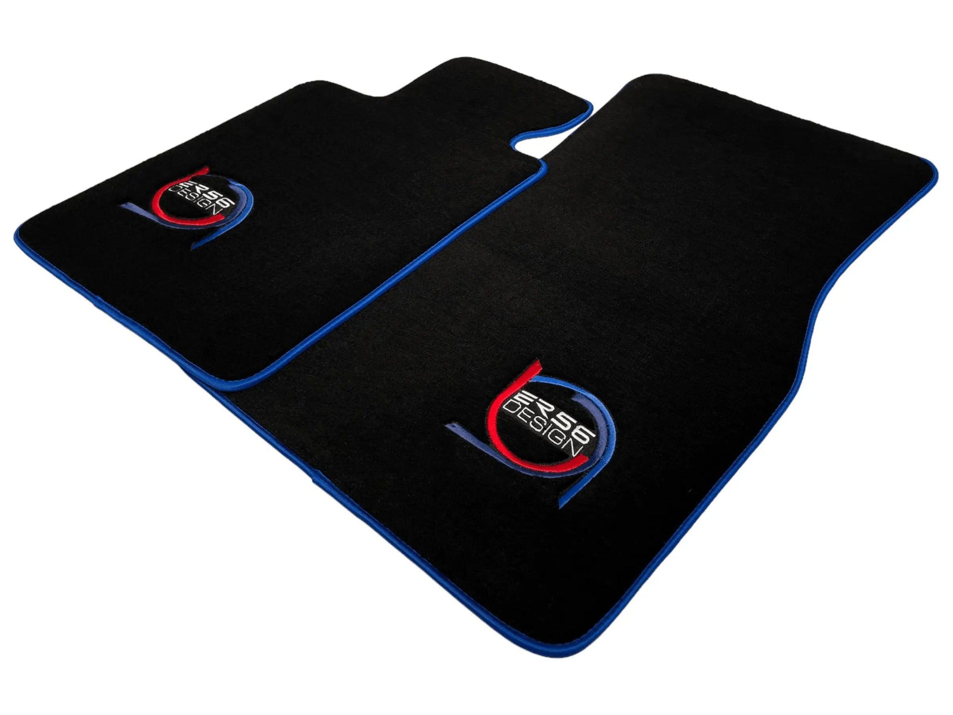 Black Floor Mats For BMW 4 Series G23 Convertible ER56 Design Limited Edition Blue Trim - AutoWin