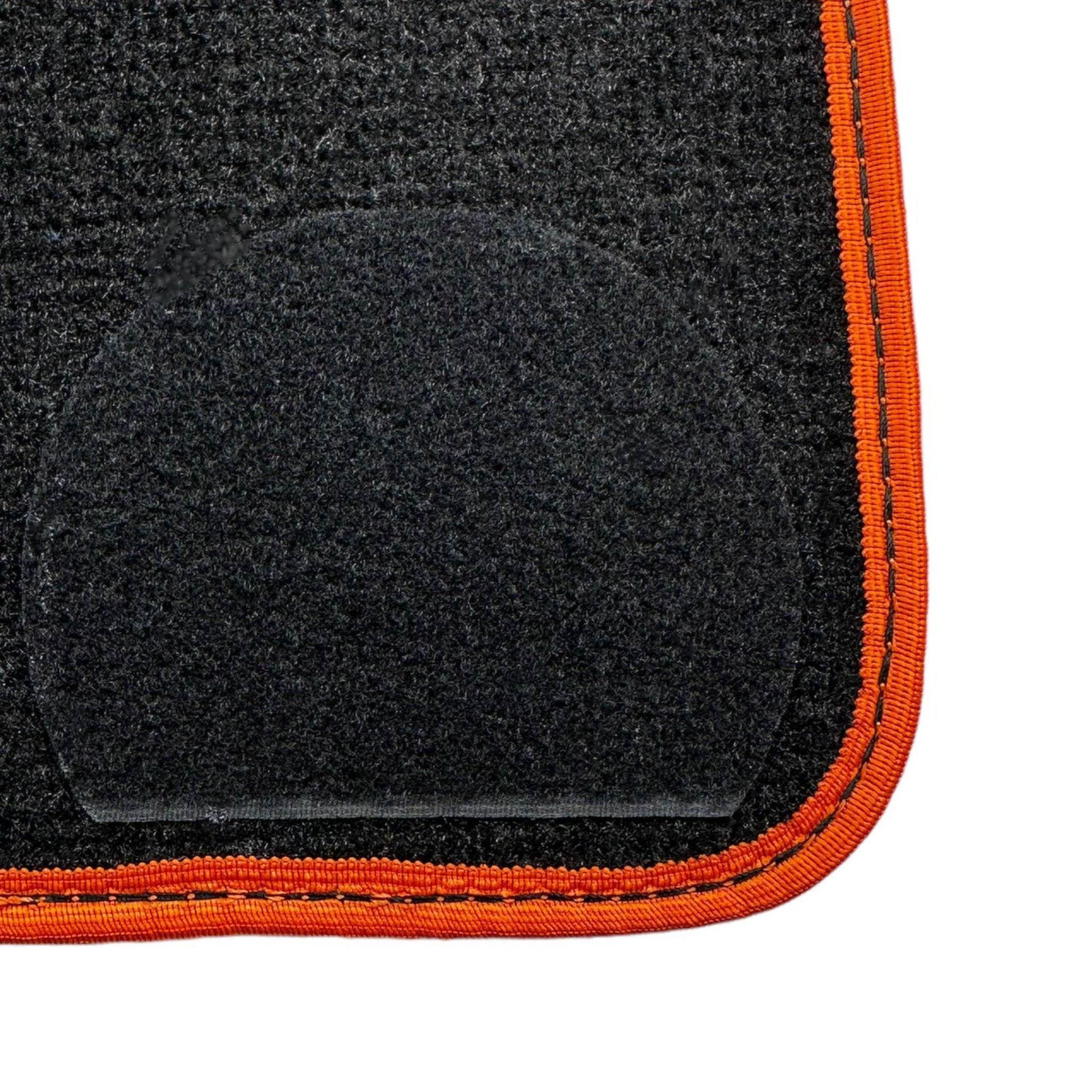 Black Floor Mats For BMW 5 Series G30 | Orange Trim - AutoWin