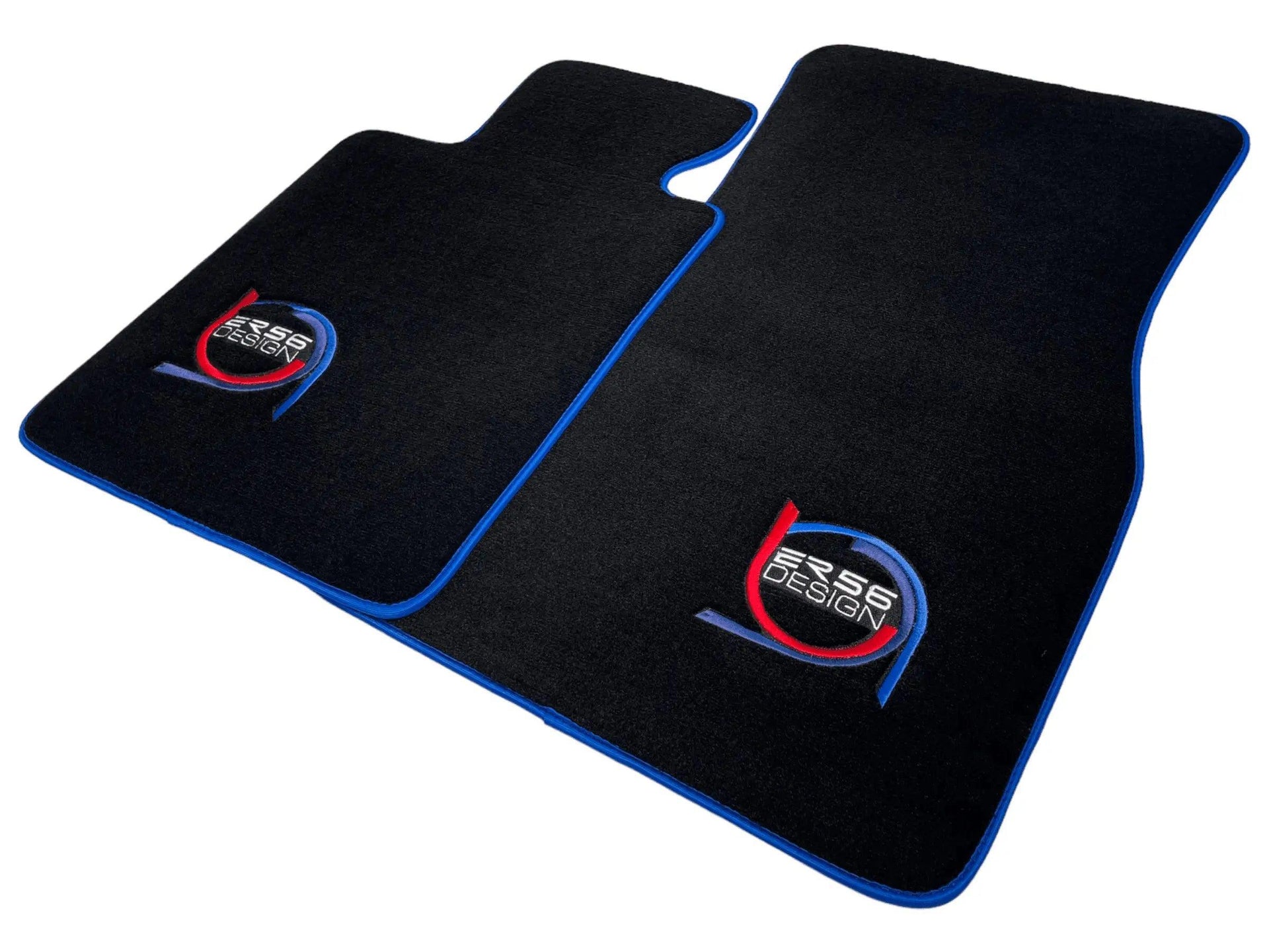 Black Floor Mats For BMW 5 Series G31 Wagon ER56 Design Limited Edition Blue Trim - AutoWin