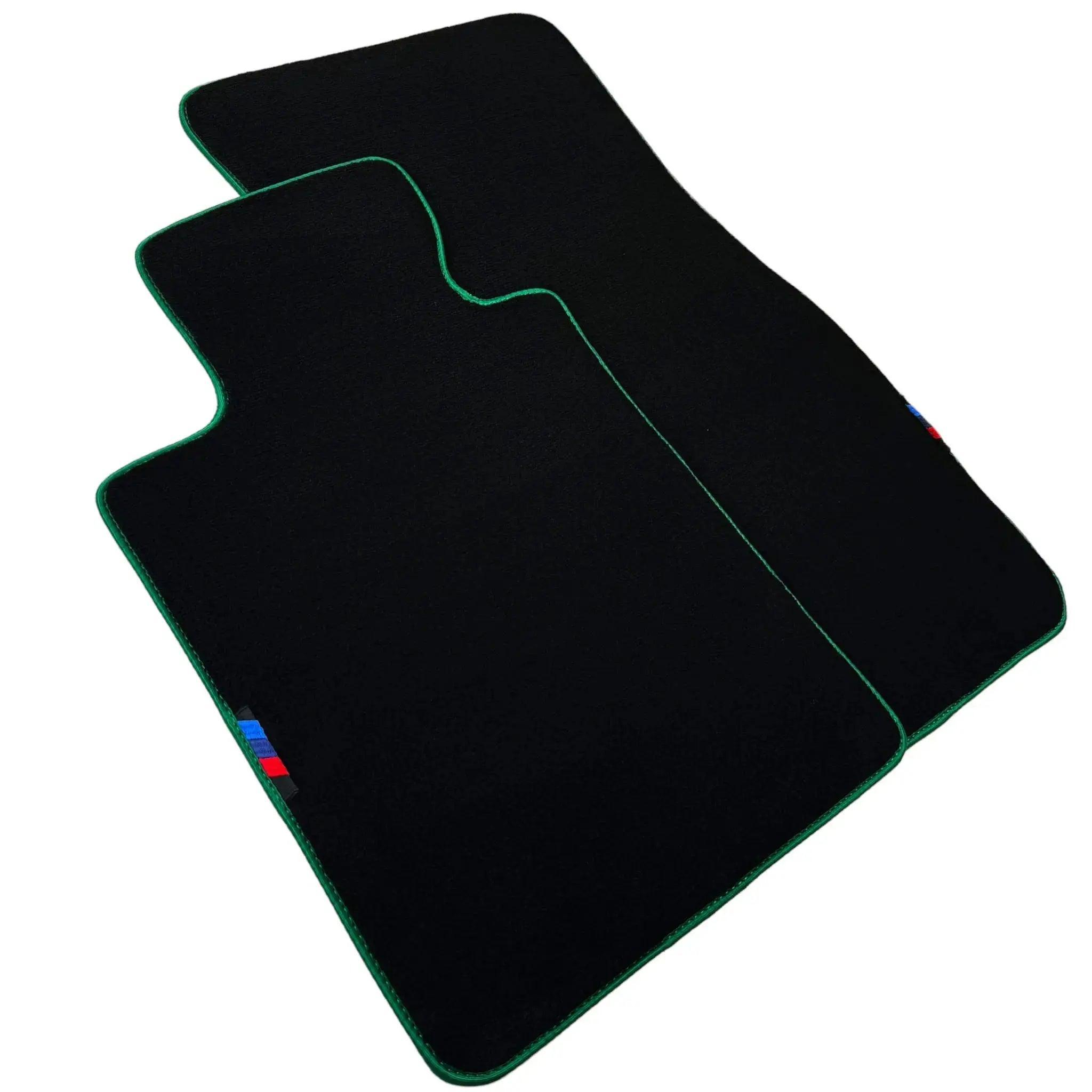 Black Floor Mats For BMW 6 Series F12 | Green Trim AutoWin Brand - AutoWin