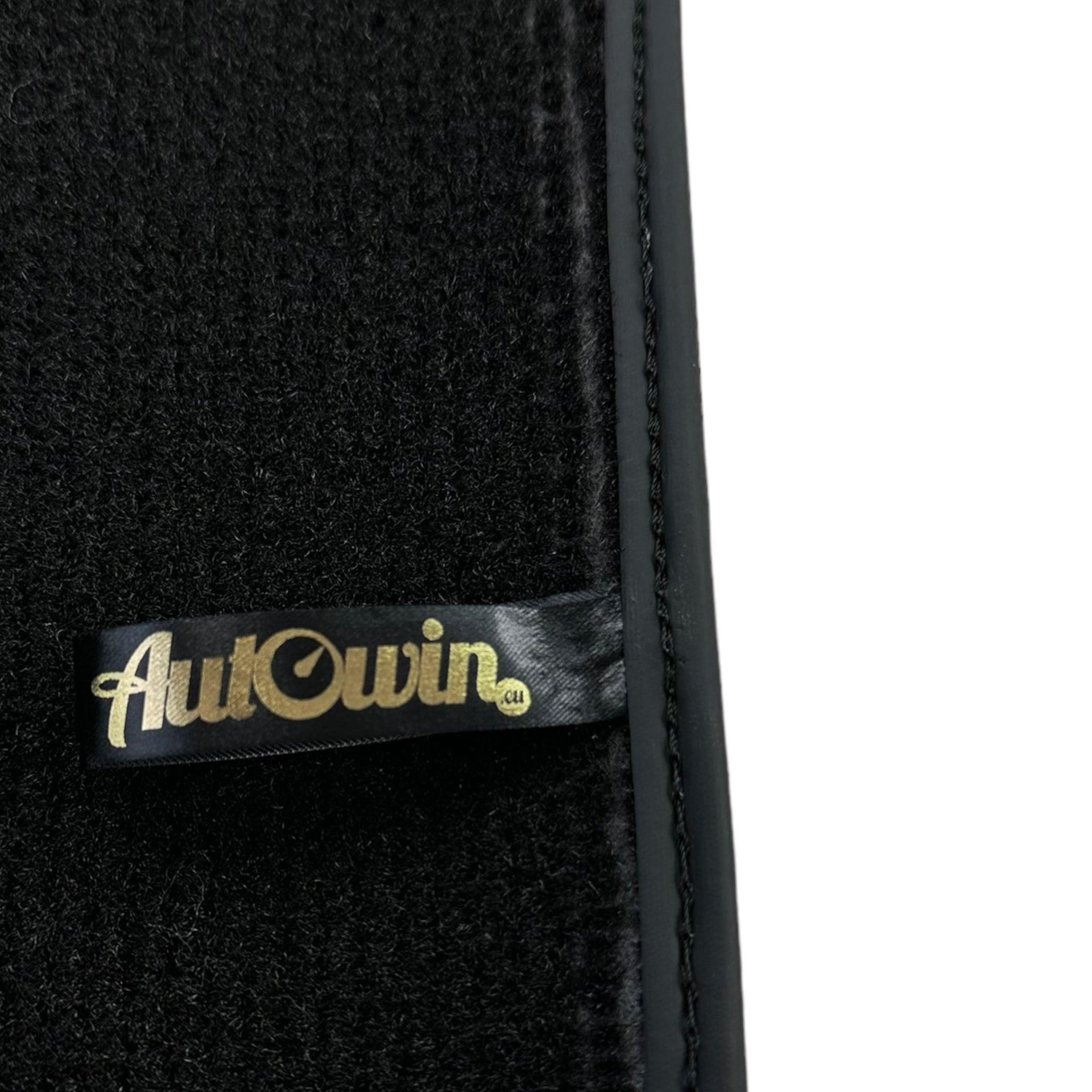 Black Floor Mats For BMW M5 E39 With 3 Color Stripes Tailored Set Perfect Fit - AutoWin