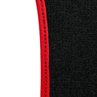 Black Floor Mats for Ferrari 296 GTB (2022-2024) with Leather and Red Trim - AutoWin