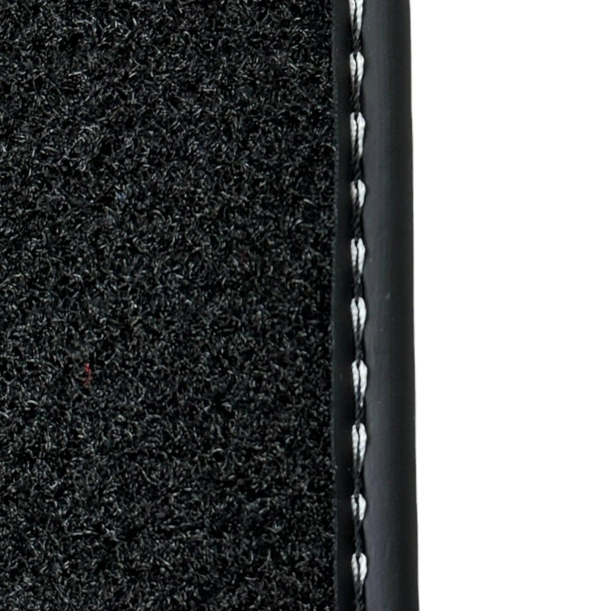 Black Floor Mats for Ferrari Roma (2021-2024) with Leather - AutoWin