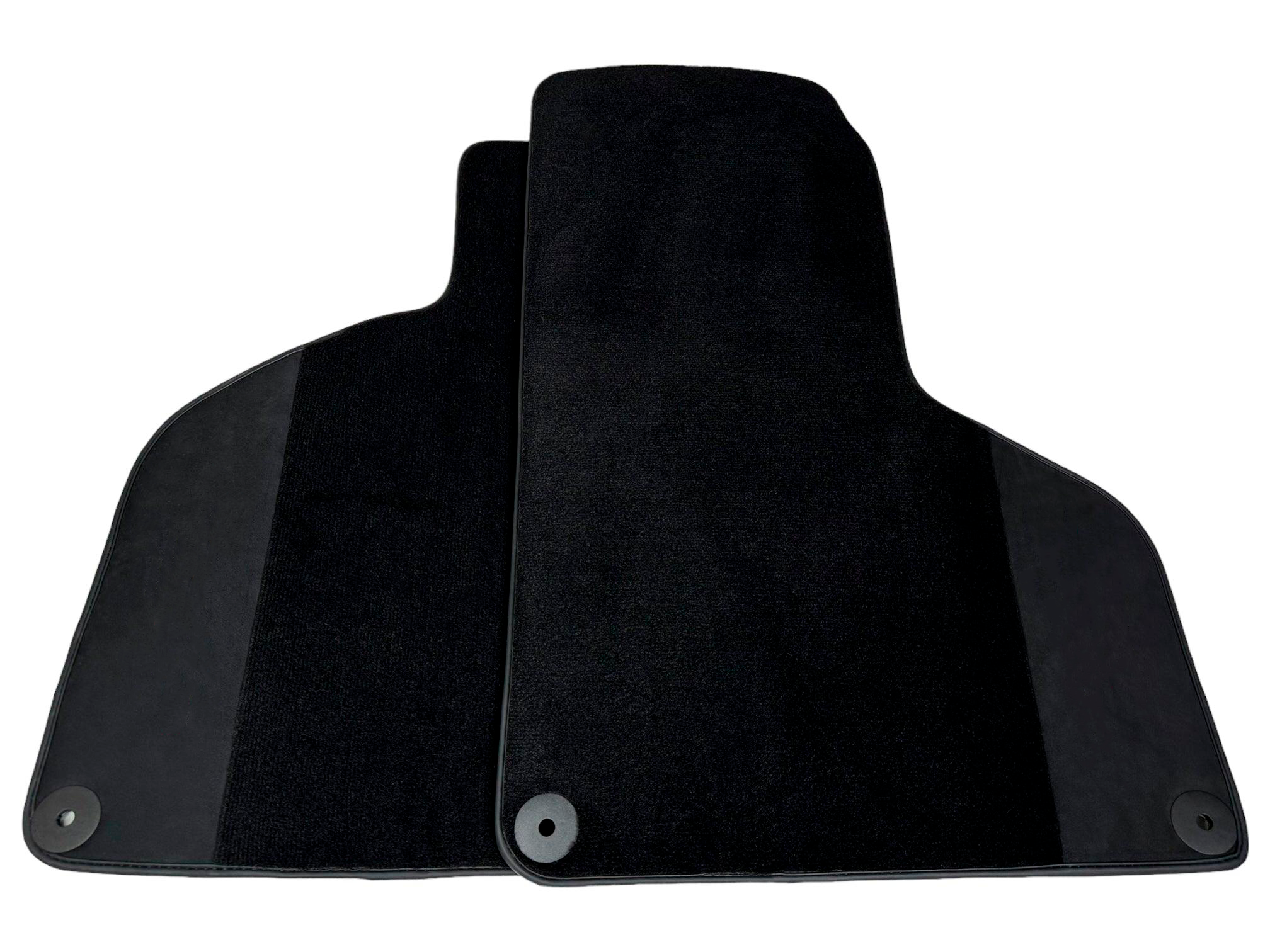 Black Floor Mats for Lamborghini Huracan EVO (2019-2024) with Black Alcantara Leather