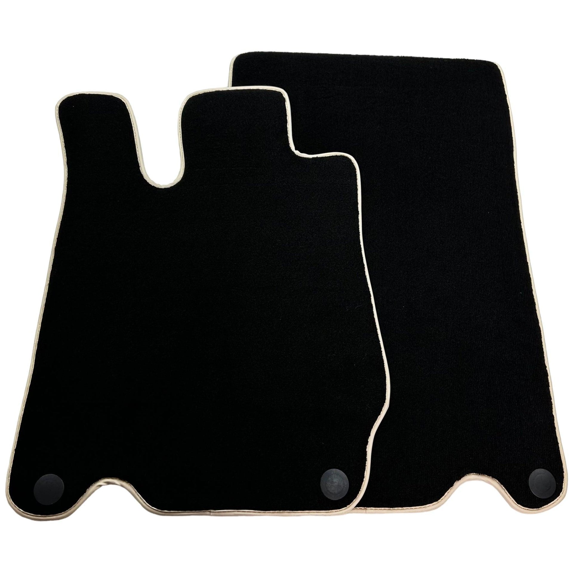 Black Floor Mats For Mercedes-Benz SL-Class R230 (2001-2012) Beige Trim - AutoWin