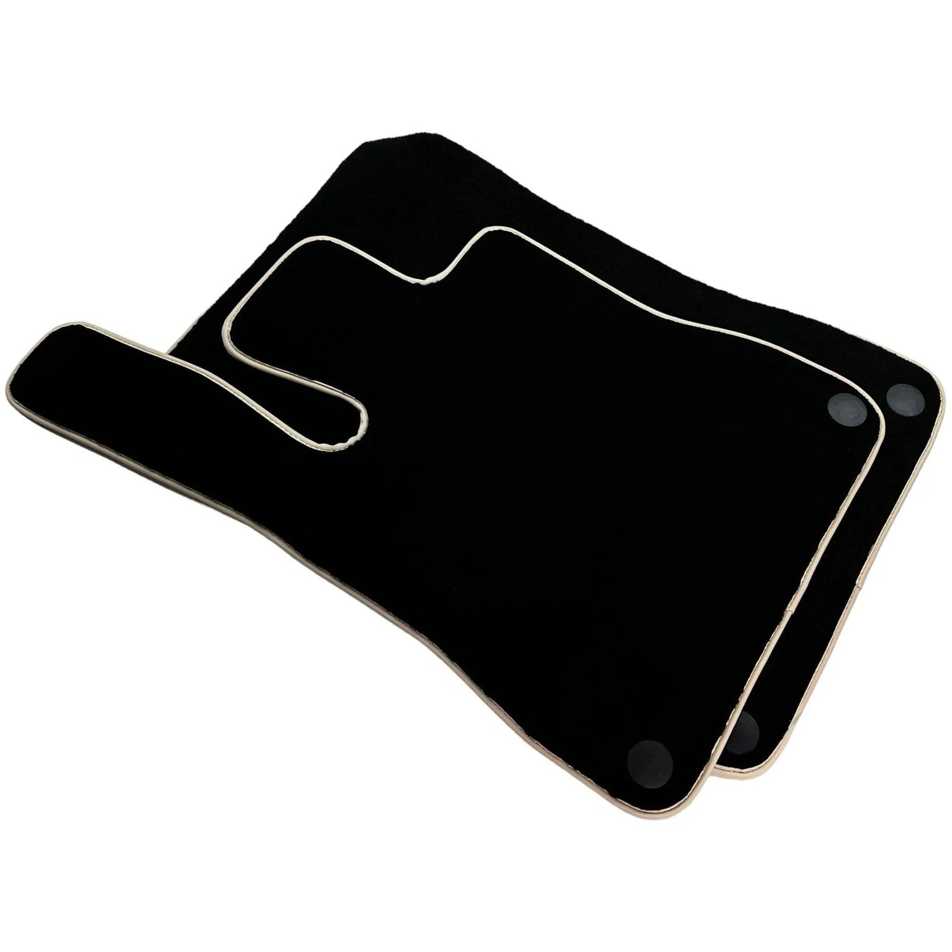 Black Floor Mats For Mercedes-Benz SLC-Class R172 (2016-2023) Beige Trim - AutoWin