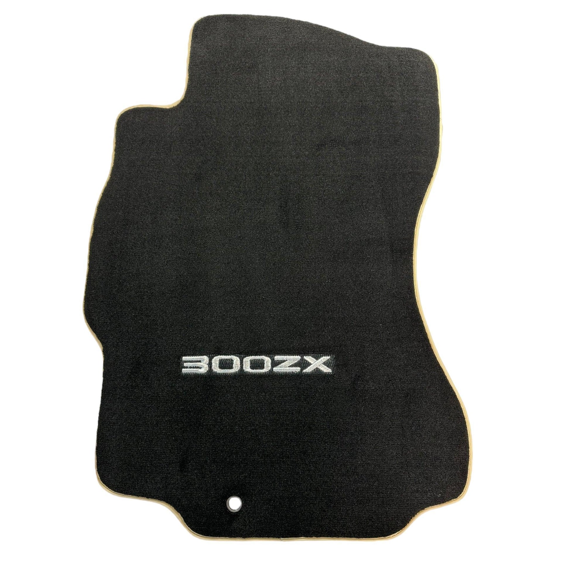 Black Floor Mats For Nissan 300ZX (1990-2000) Beige Trim - AutoWin