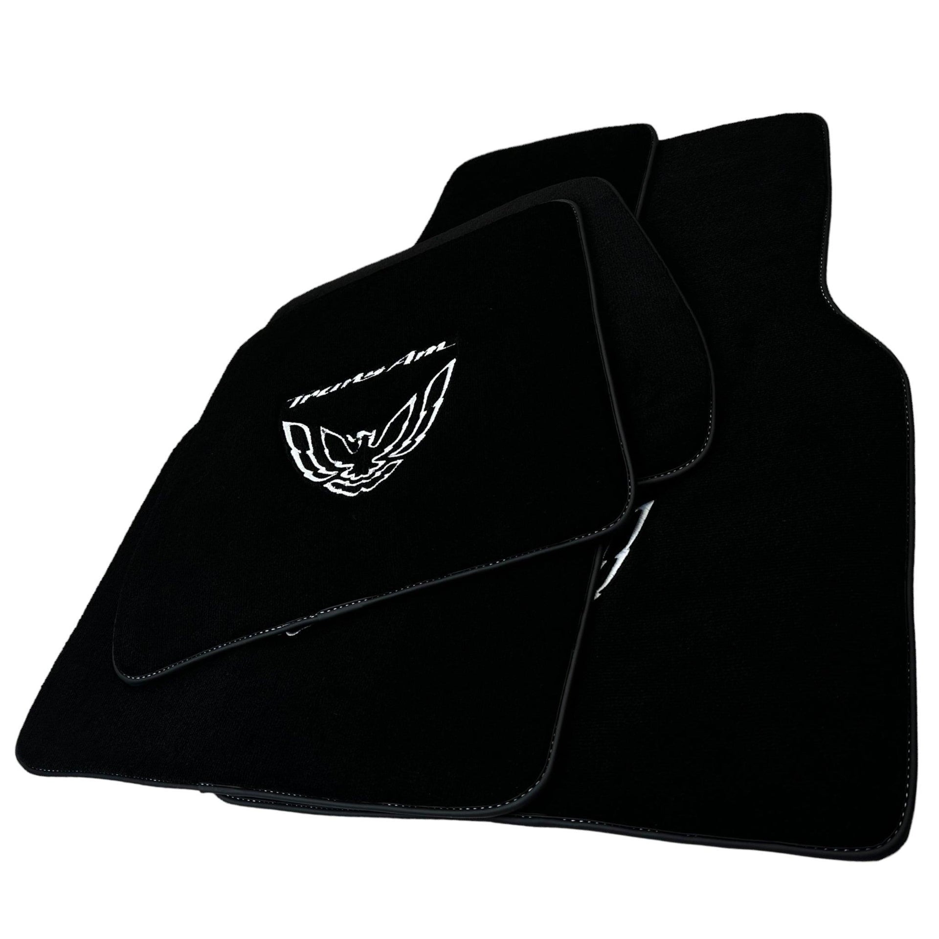 Black Floor Mats for Pontiac FireBird (1993-2002) with Trans Am Logo - AutoWin