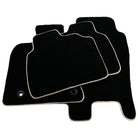 Black Floor Mats for Toyota Camry (2017-2023) Beige Trim - AutoWin