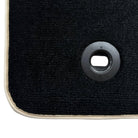 Black Floor Mats for Toyota Camry (2017-2023) Beige Trim - AutoWin