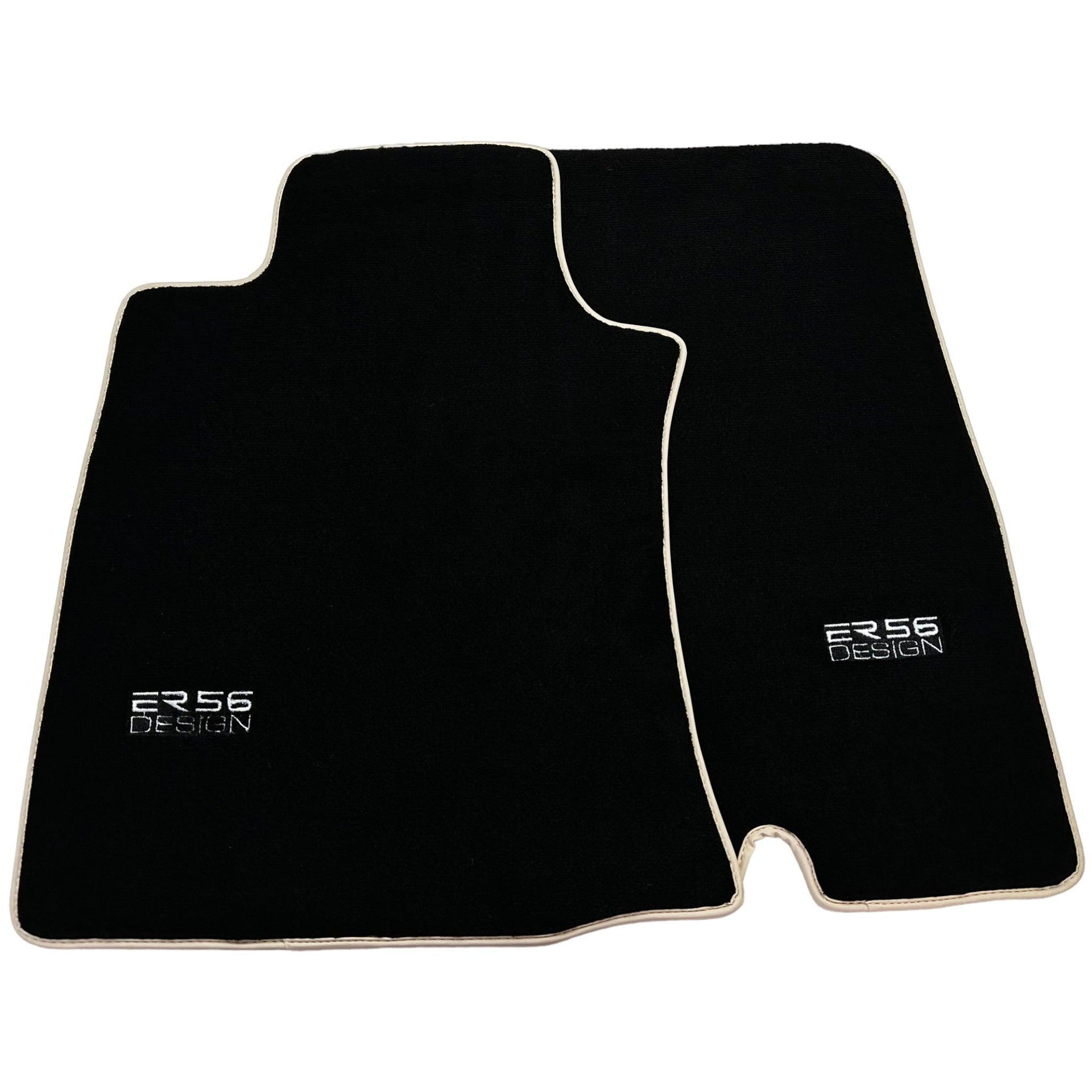 Black Floor Mats For Toyota Land Cruiser 120 (2002-2009) Beige Trim | ER56 Design - AutoWin