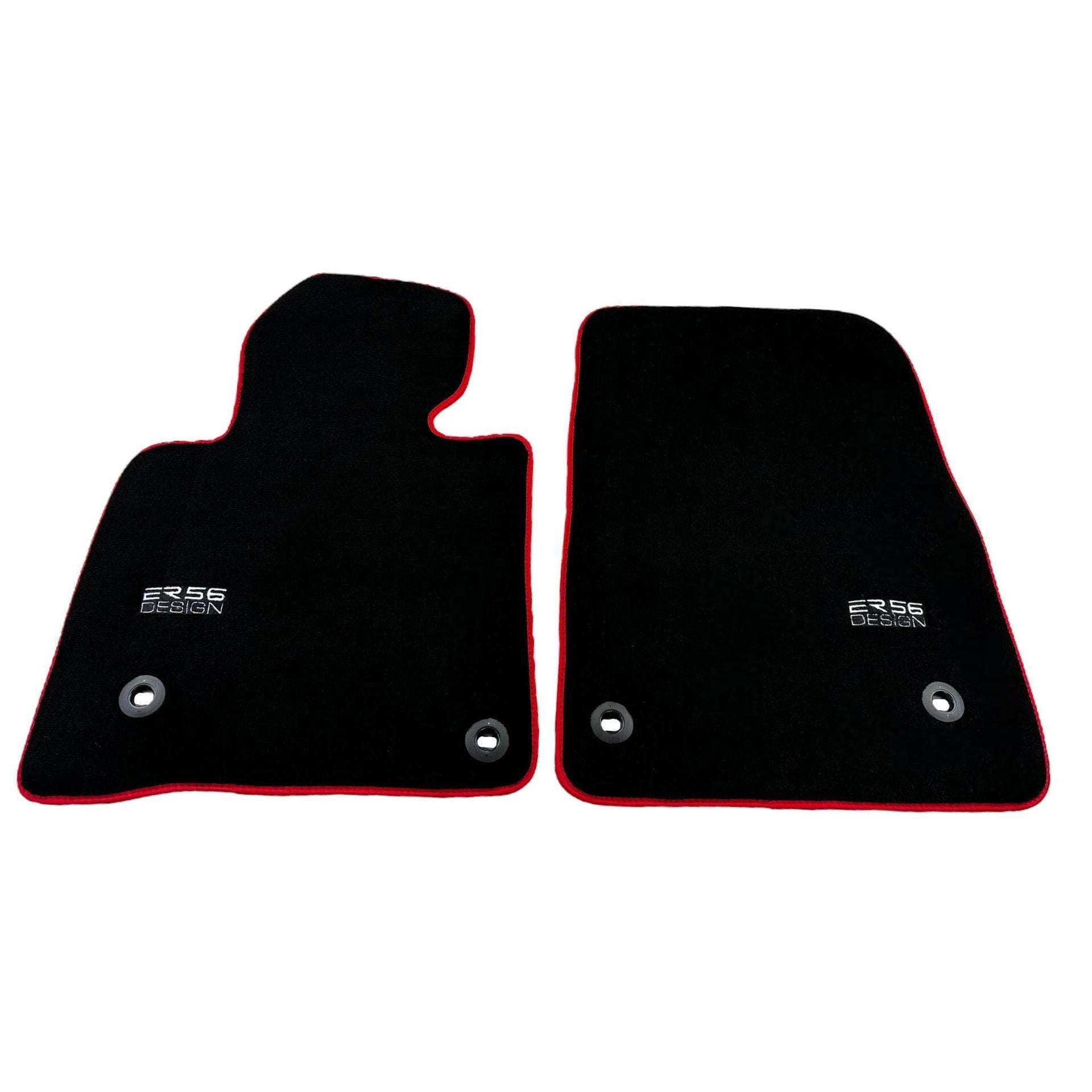 Black Floor Mats For Toyota Land Cruiser 150 (2009-2022) Red Trim | ER56 Design - AutoWin