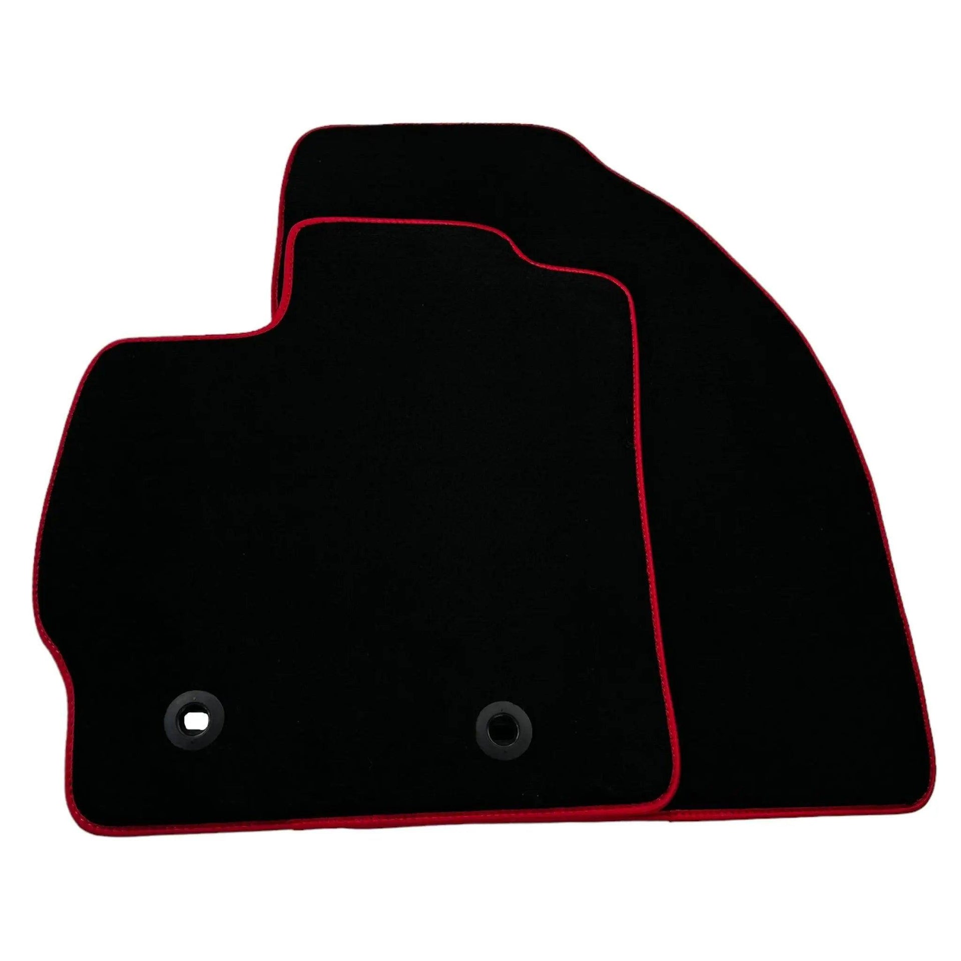 Black Floor Mats for Toyota Prius (2009-2012) with Red Trim - AutoWin