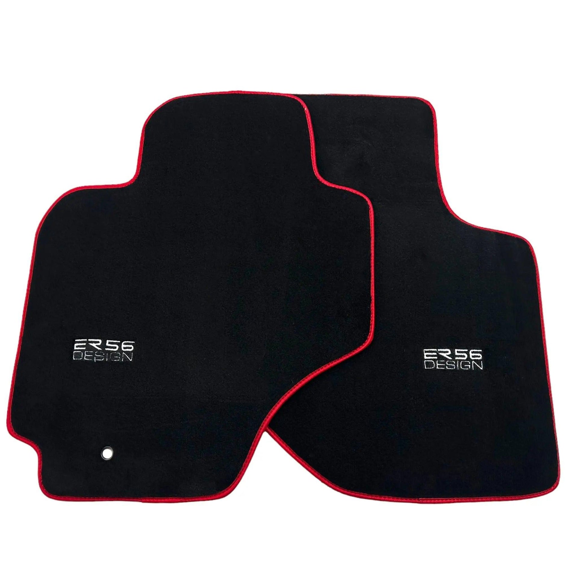 Black Floor Mats For Toyota RAV4 (2000-2003) ER56 Design with Red Trim - AutoWin