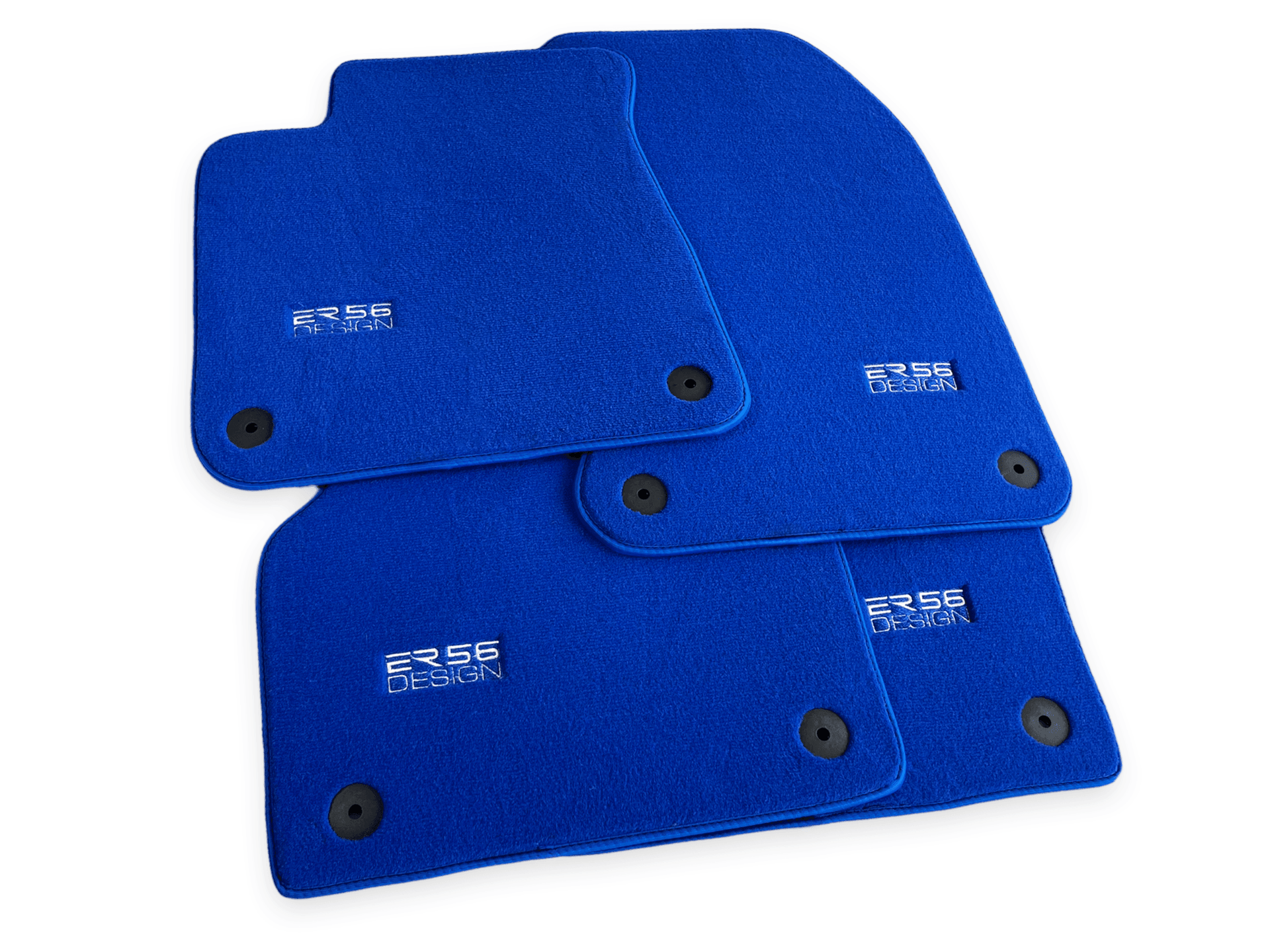 Blue Floor Mats for Audi A4 - B8 Sedan (2008-2015) | ER56 Design - AutoWin