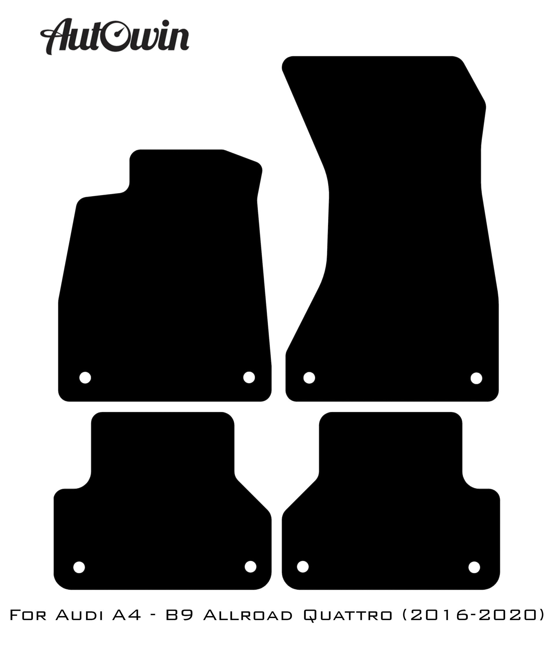 Blue Floor Mats for Audi A4 - B9 Allroad Quattro (2016-2020) | ER56 Design - AutoWin