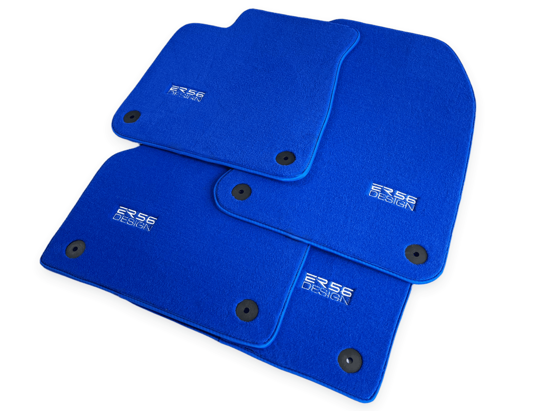 Blue Floor Mats for Audi A6 - C6 Sedan (2004-2008) | ER56 Design - AutoWin