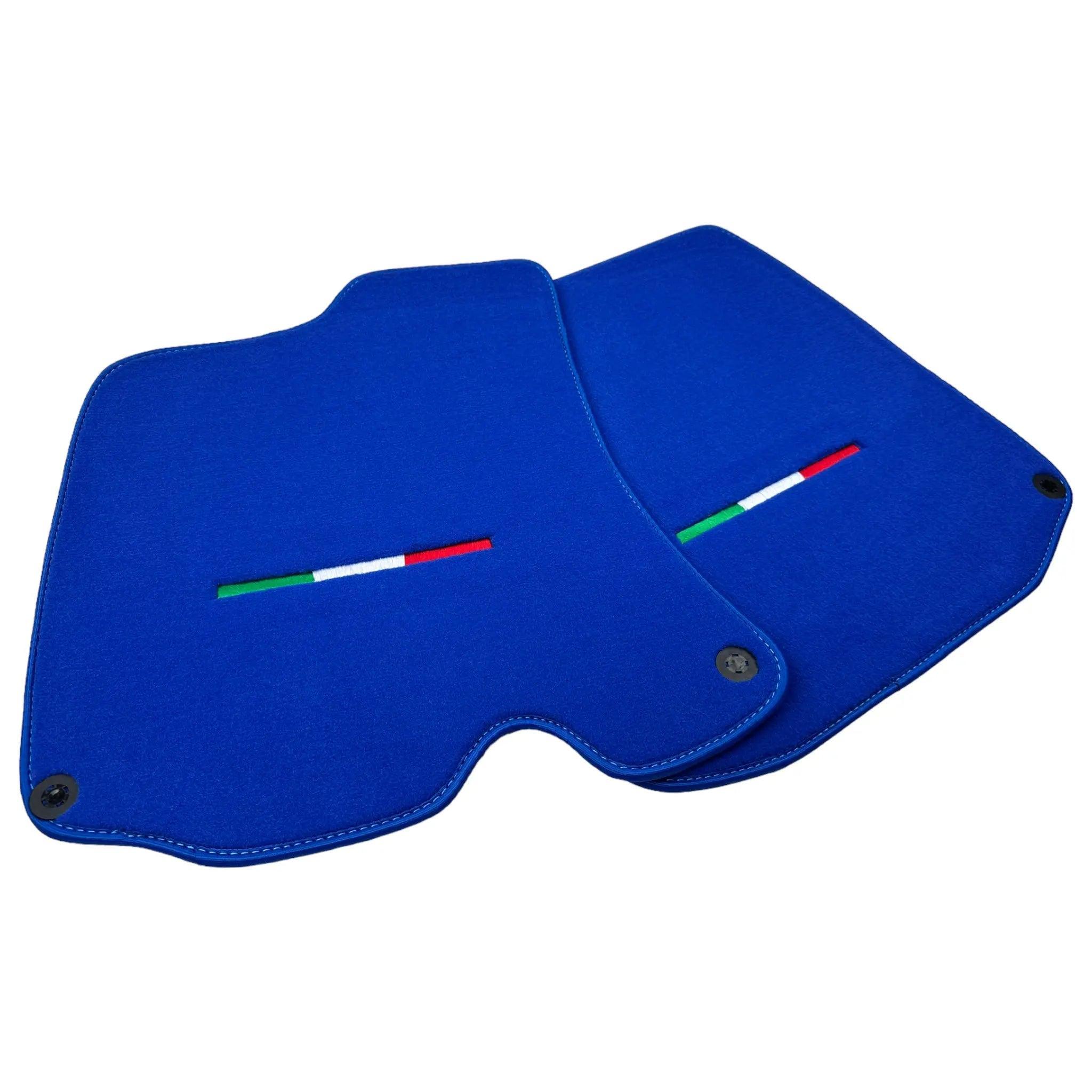 Blue Floor Mats For Ferrari Portofino (2018-2023) Italian Edition - AutoWin