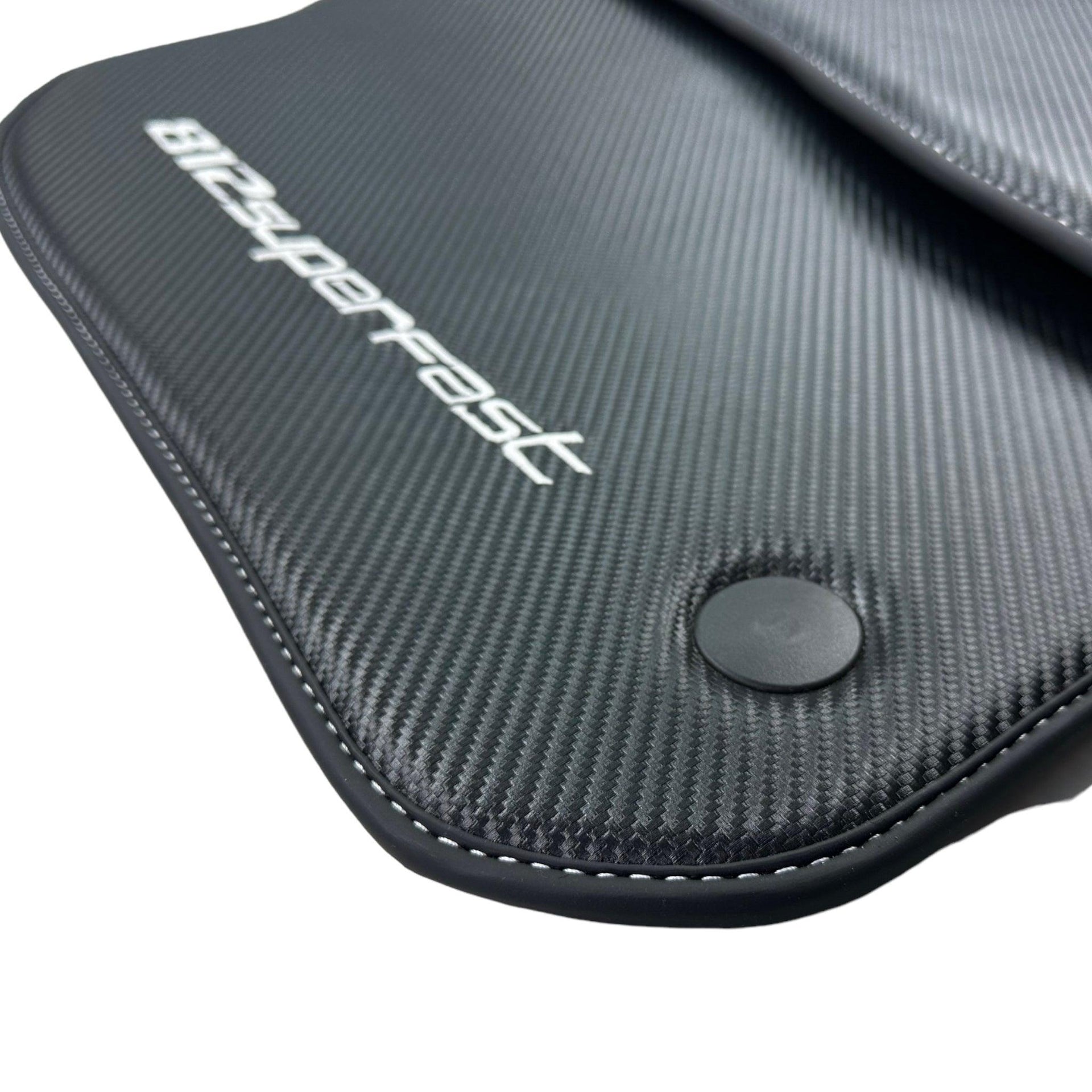 Carbon Fiber Leather Floor Mats For Ferrari 812 Superfast - AutoWin