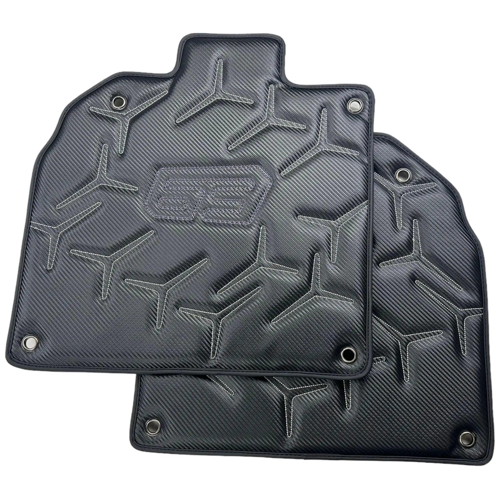 Carbon Leather Floor Mats for Lamborghini Aventador SVJ 63 Edition - AutoWin