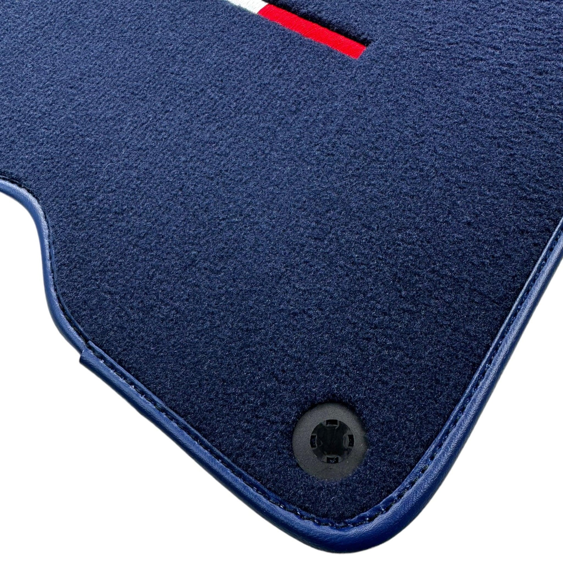 Dark Blue Floor Mats For Ferrari GTC4 Lusso (2016-2023) Italian Edition - AutoWin