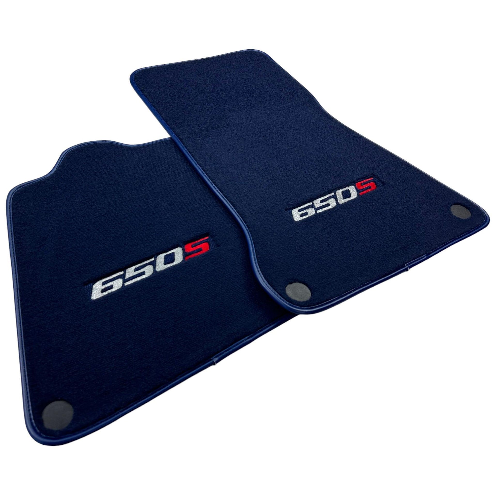 Dark Blue Floor Mats For McLaren 650S Tailored - AutoWin