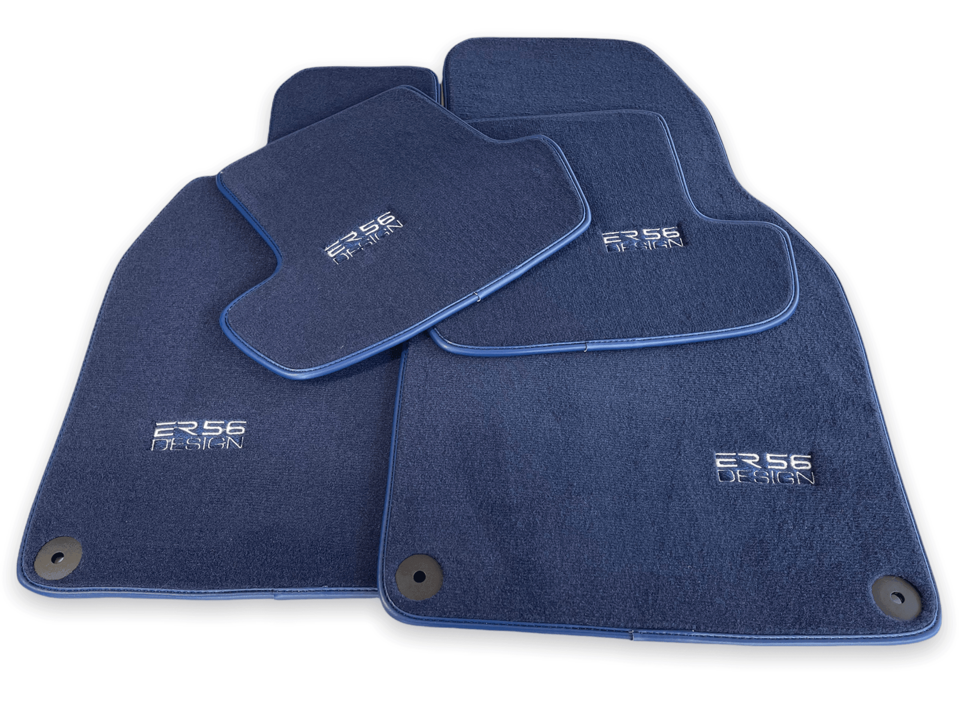 Dark Blue Floor Mats for Porsche Panamera (2017-2023) | ER56 Design - AutoWin