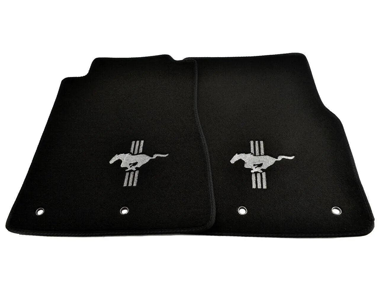 Floor Mats For Ford Mustang 2015-2023 With Silver Pony - AutoWin