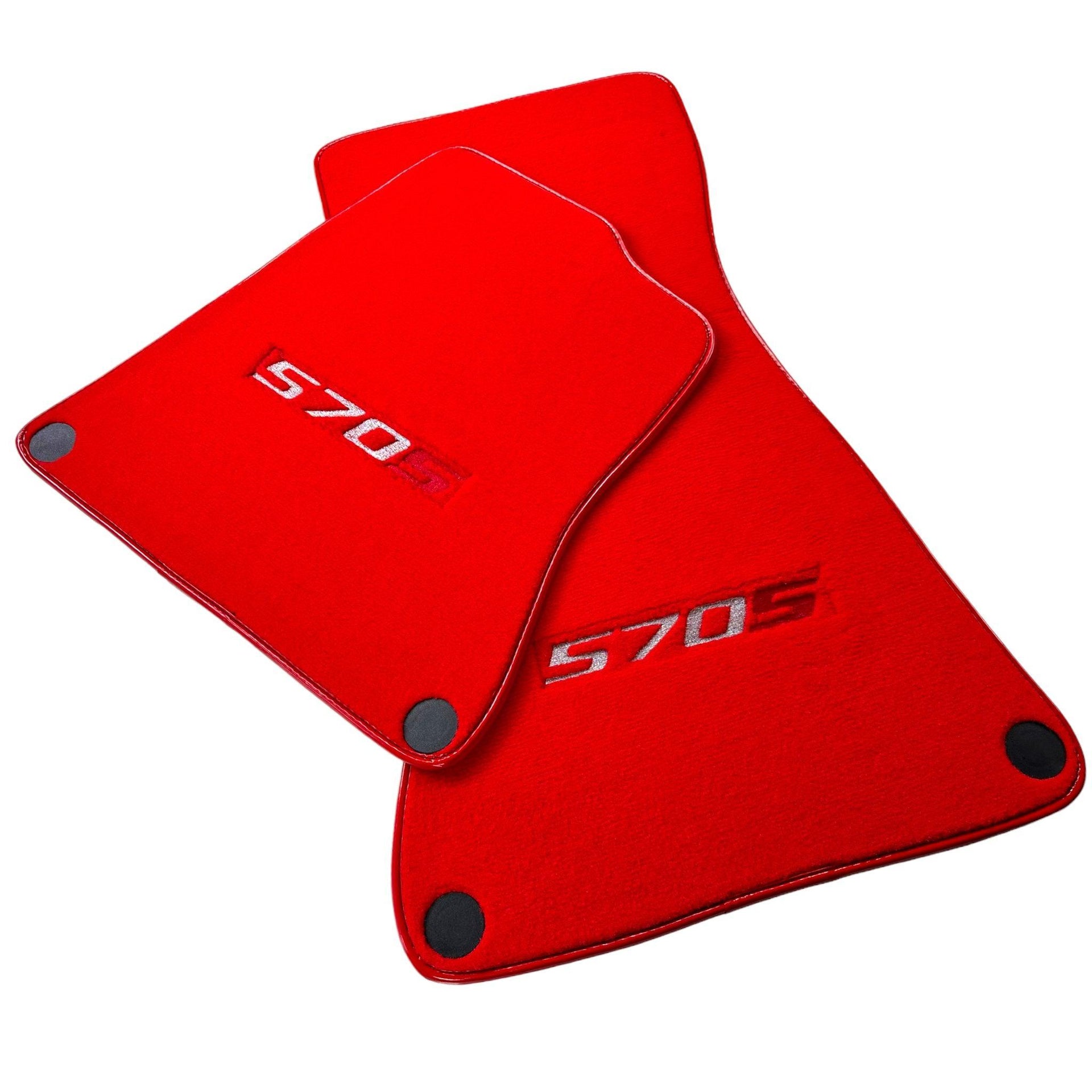 Floor Mats For McLaren 570S Red Tailored Carpets Set AutoWin - AutoWin