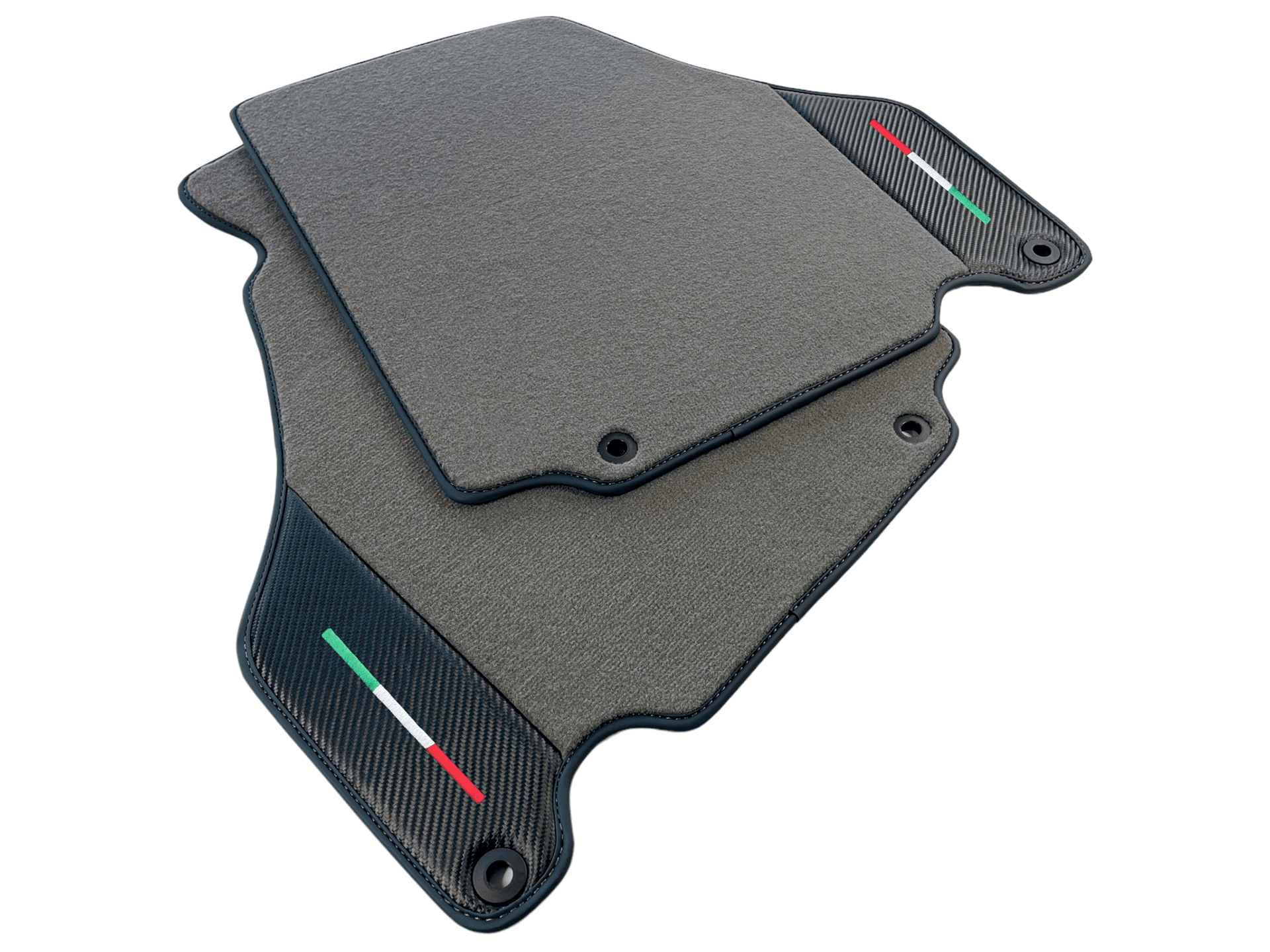 Floor Mats For Ferrari 360 Modena 1999-2005 Gray With Carbon Fiber Leather - AutoWin