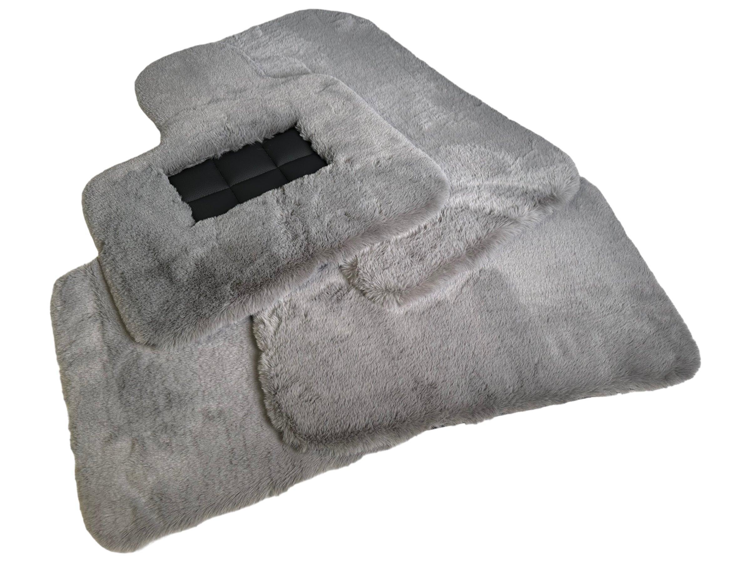 Gray Sheepskin Floor Mats For Rolls Royce Spectre (2023-2024) Er56 Design Brand - AutoWin