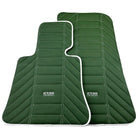 Green Leather Floor Mats For Rolls Royce Black Badge Ghost Series I (2010–2020) - AutoWin