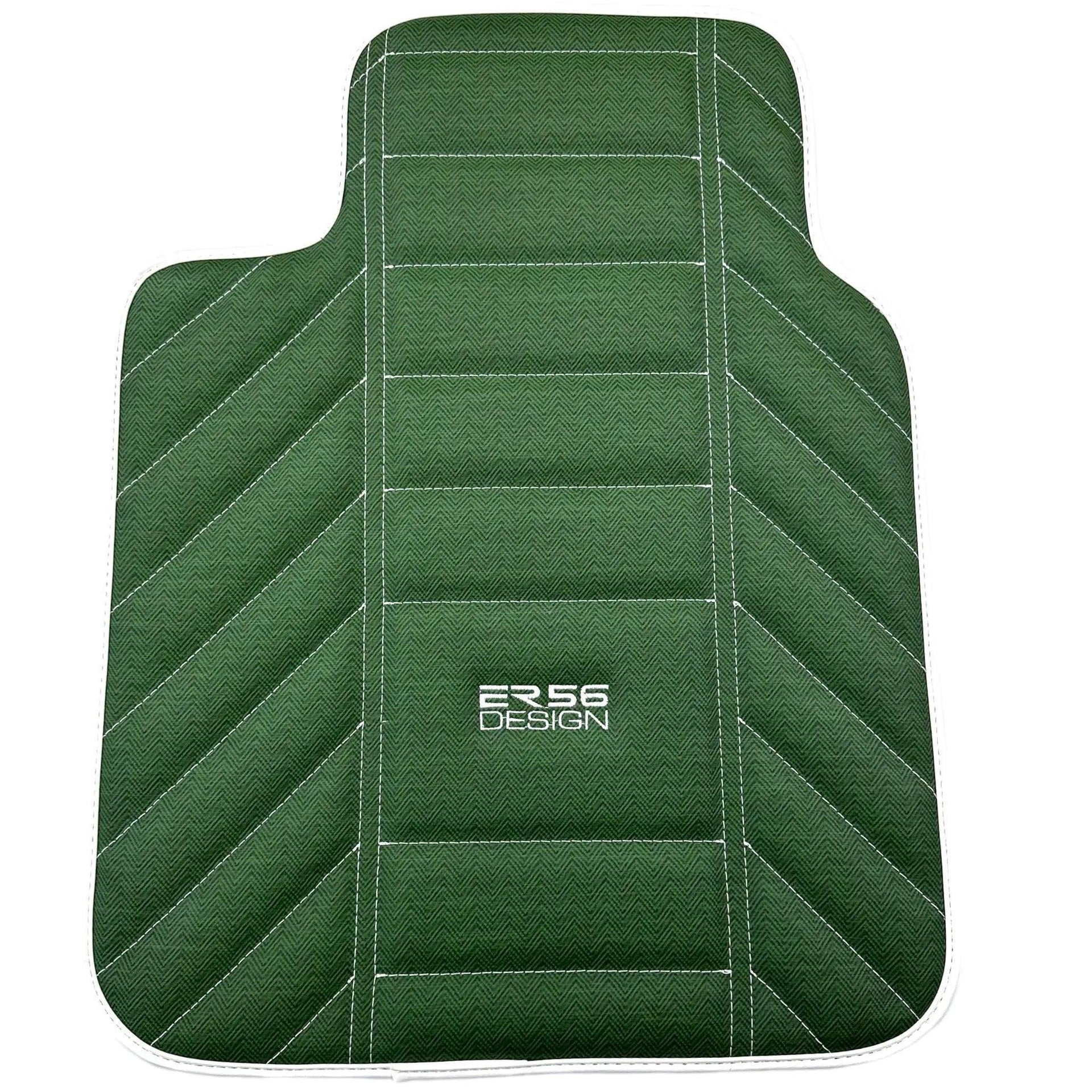 Green Leather Floor Mats For Rolls Royce Black Badge Ghost Series I (2010–2020) - AutoWin