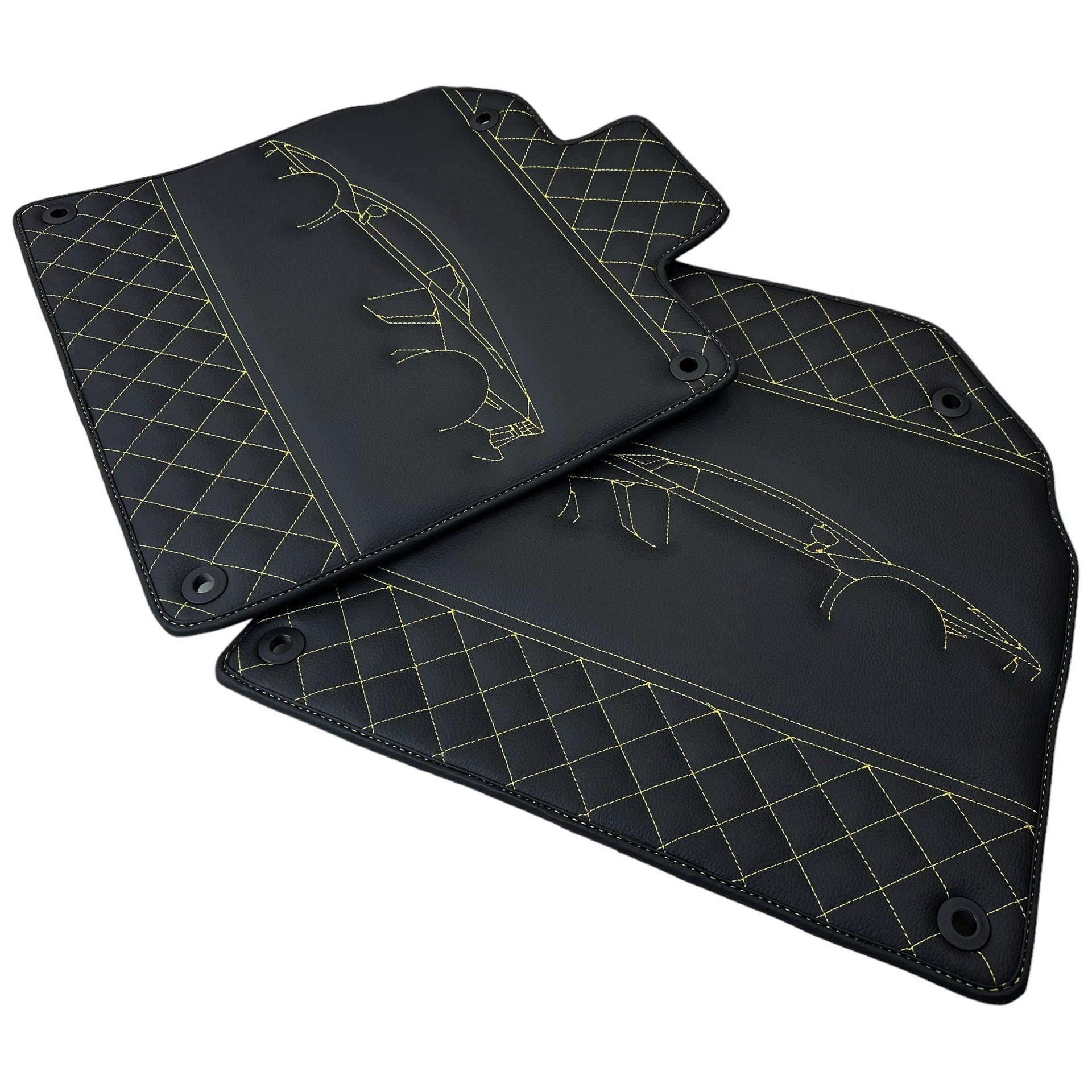Leather Floor Mats for Lamborghini Aventador SV SVJ - AutoWin