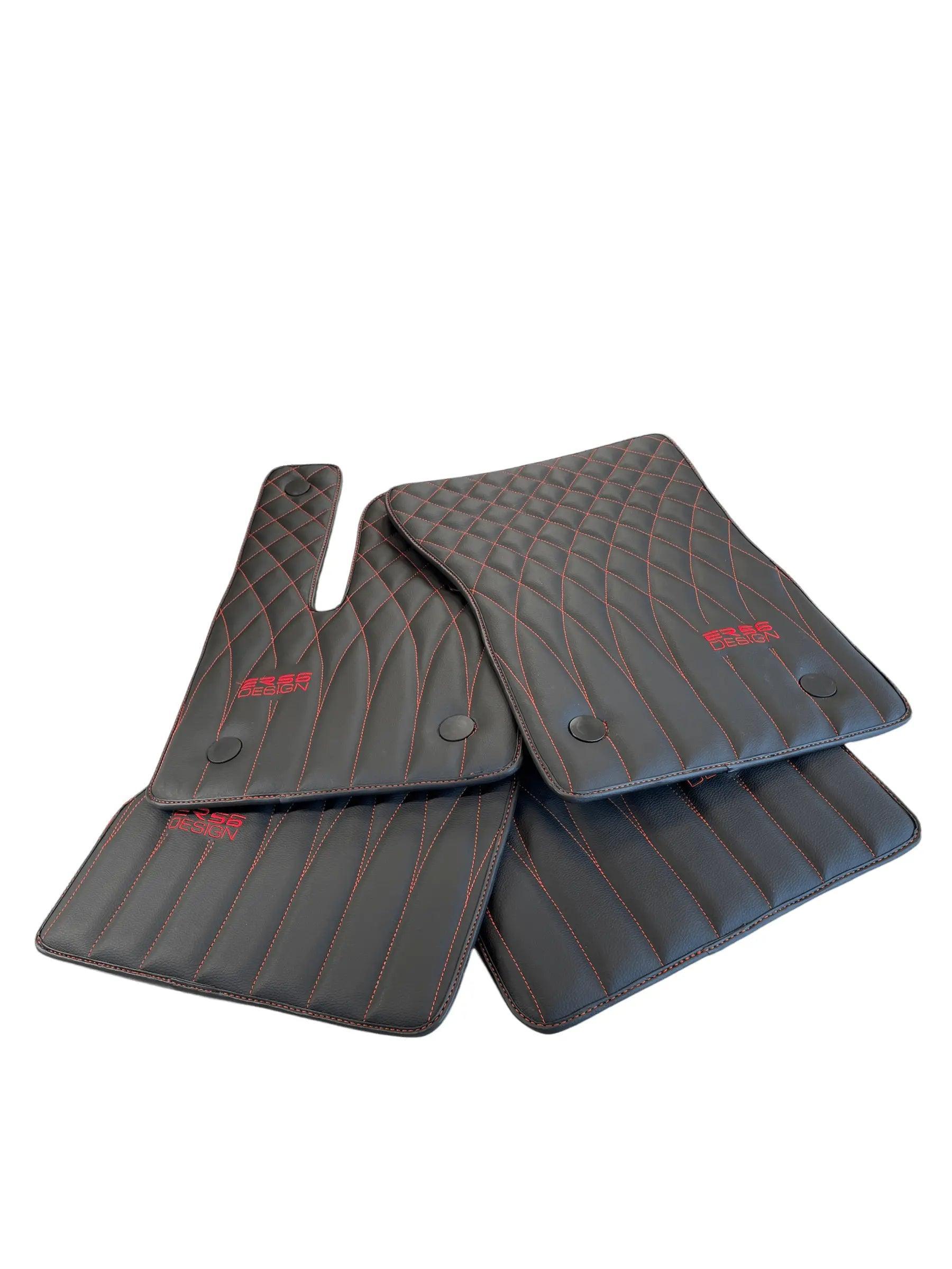 Leather Floor Mats For Mercedes-Benz G Class W461 (1979-2008) ER56 Design - AutoWin