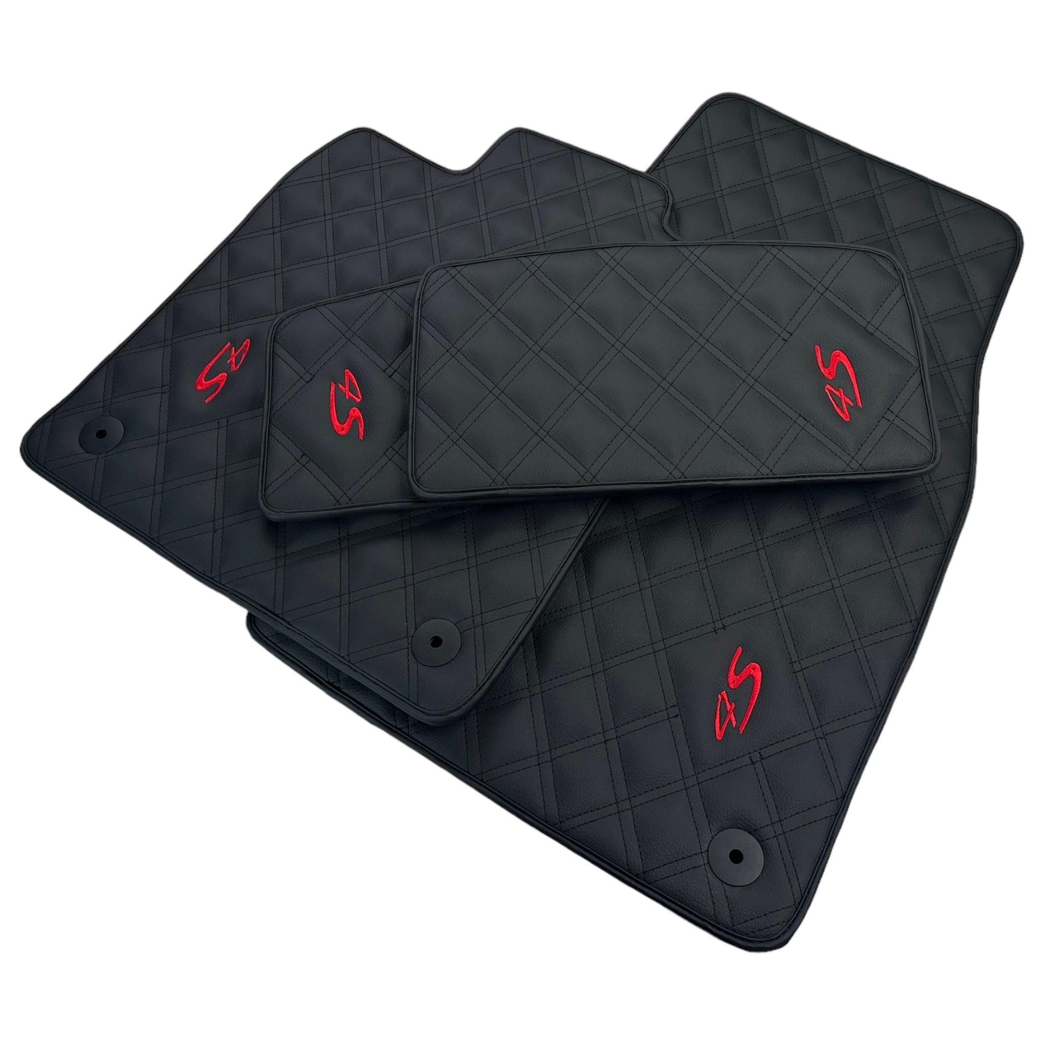 Leather Floor Mats For Porsche Taycan 4S (2019-2023) - AutoWin