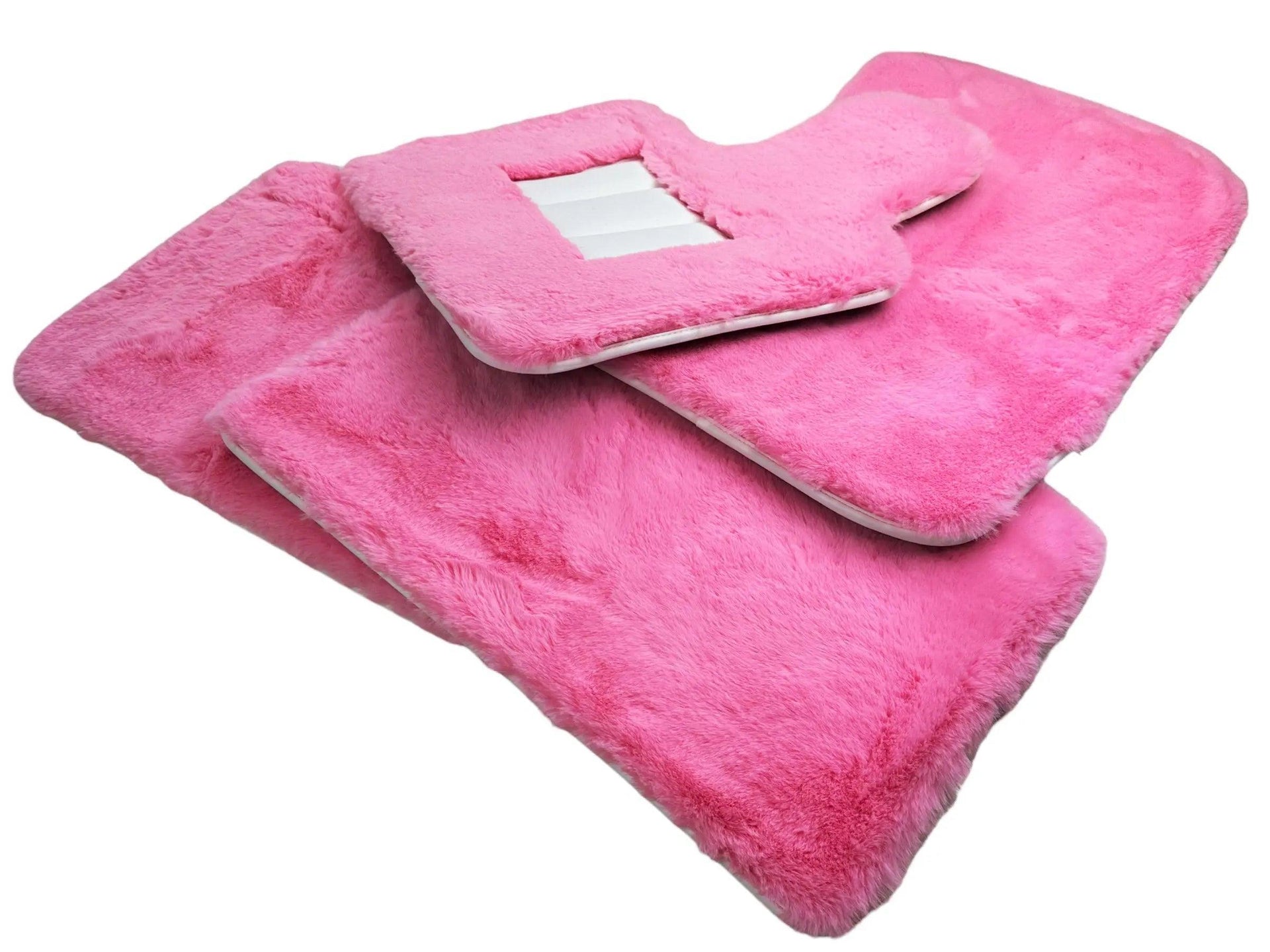Pink Sheepskin Floor Mats For Rolls Royce Ghost Series I (2010–2020) Er56 Design Brand - AutoWin
