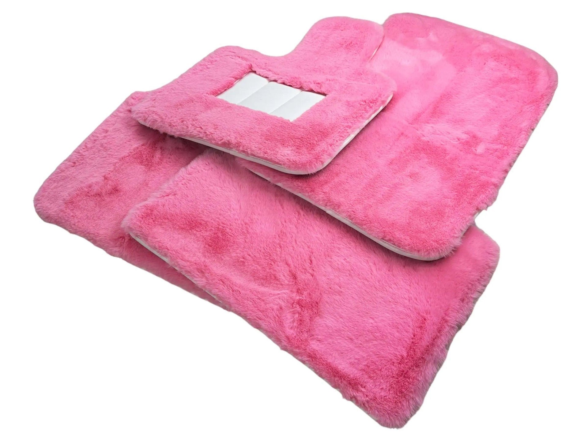 Pink Sheepskin Floor Mats For Rolls Royce Phantom 2003–2016 Er56 Design Brand - AutoWin